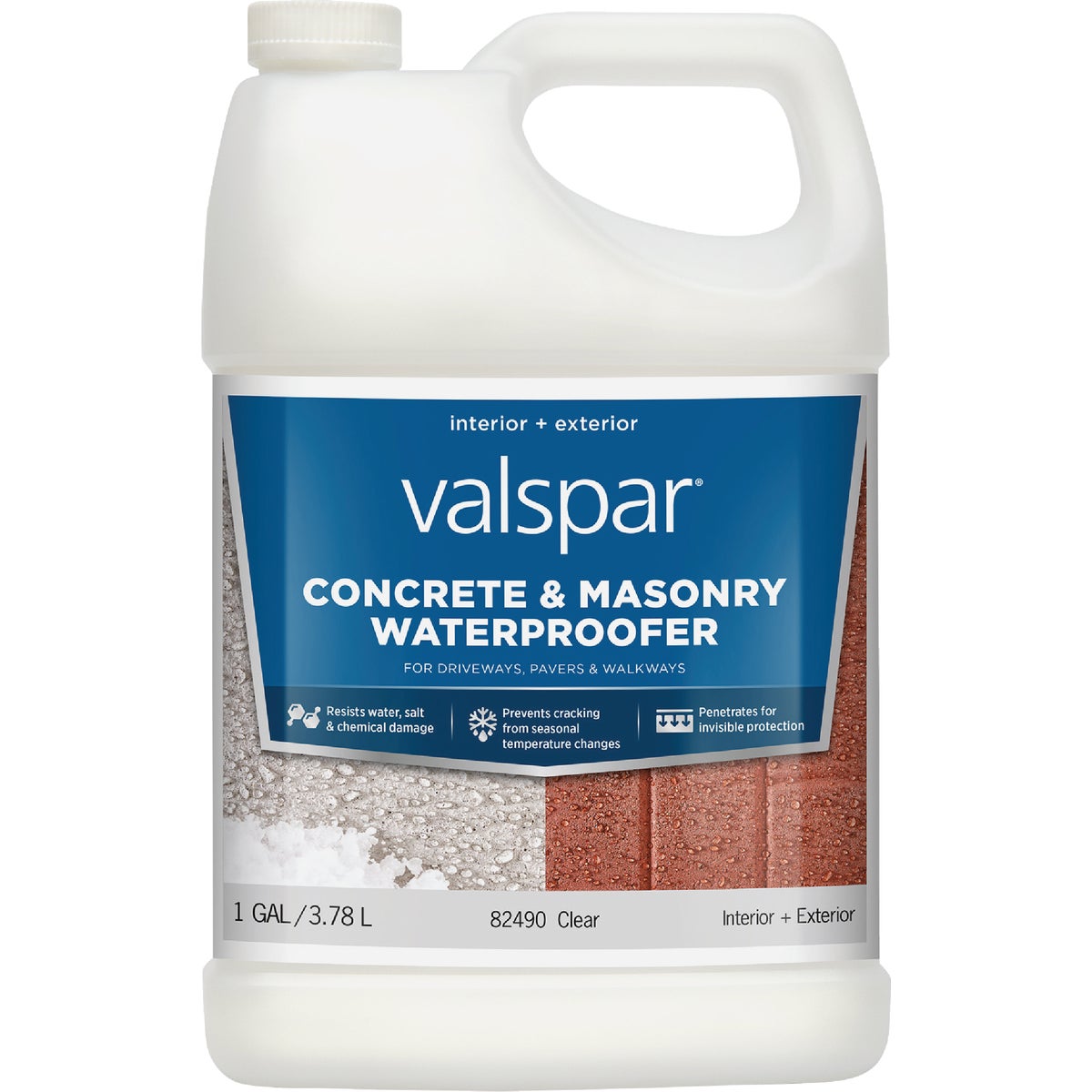 Valspar Interior and Exterior Concrete & Masonry Waterproofer, 1 Gal., Clear Image 2