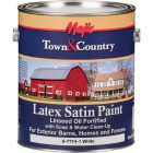 MAJIC Town & Country Exterior Latex Satin Paint, White, 1 Gal. Image 1