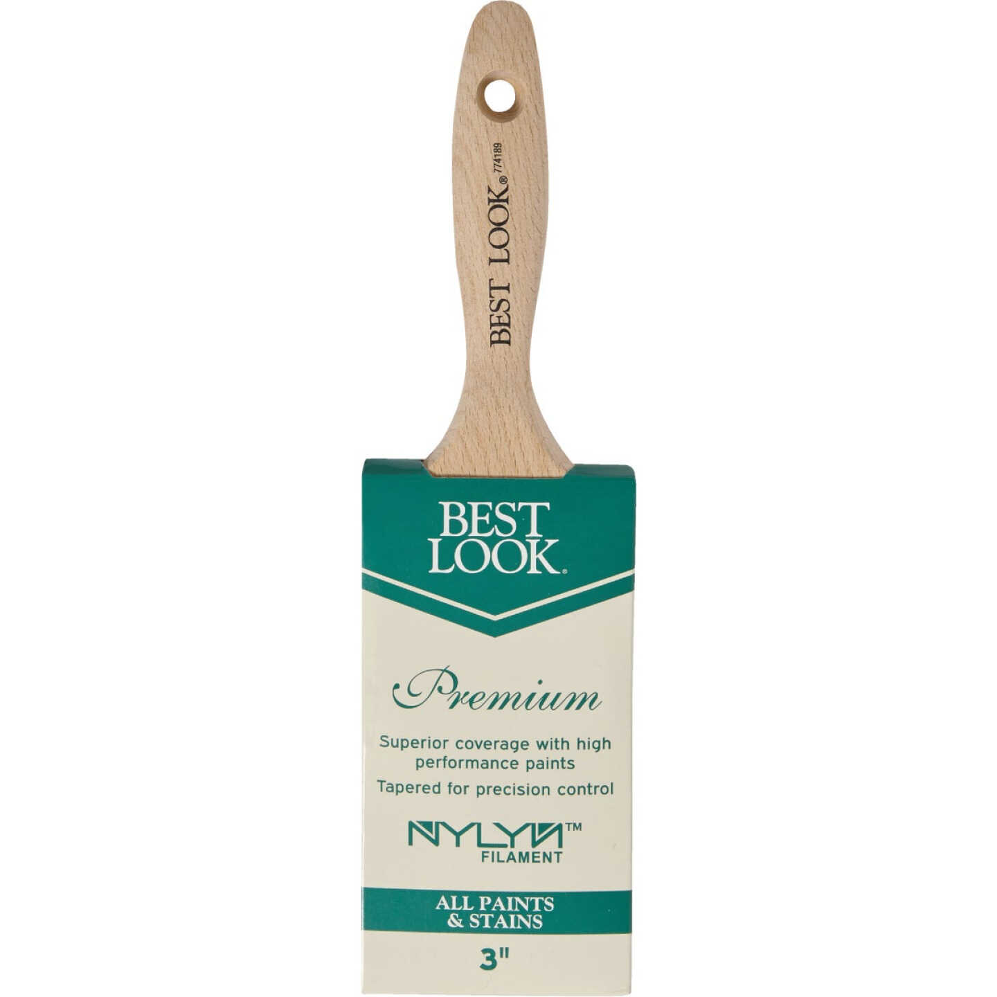 Best Look Premium 3 In. Flat Nylyn Paint Brush Image 2