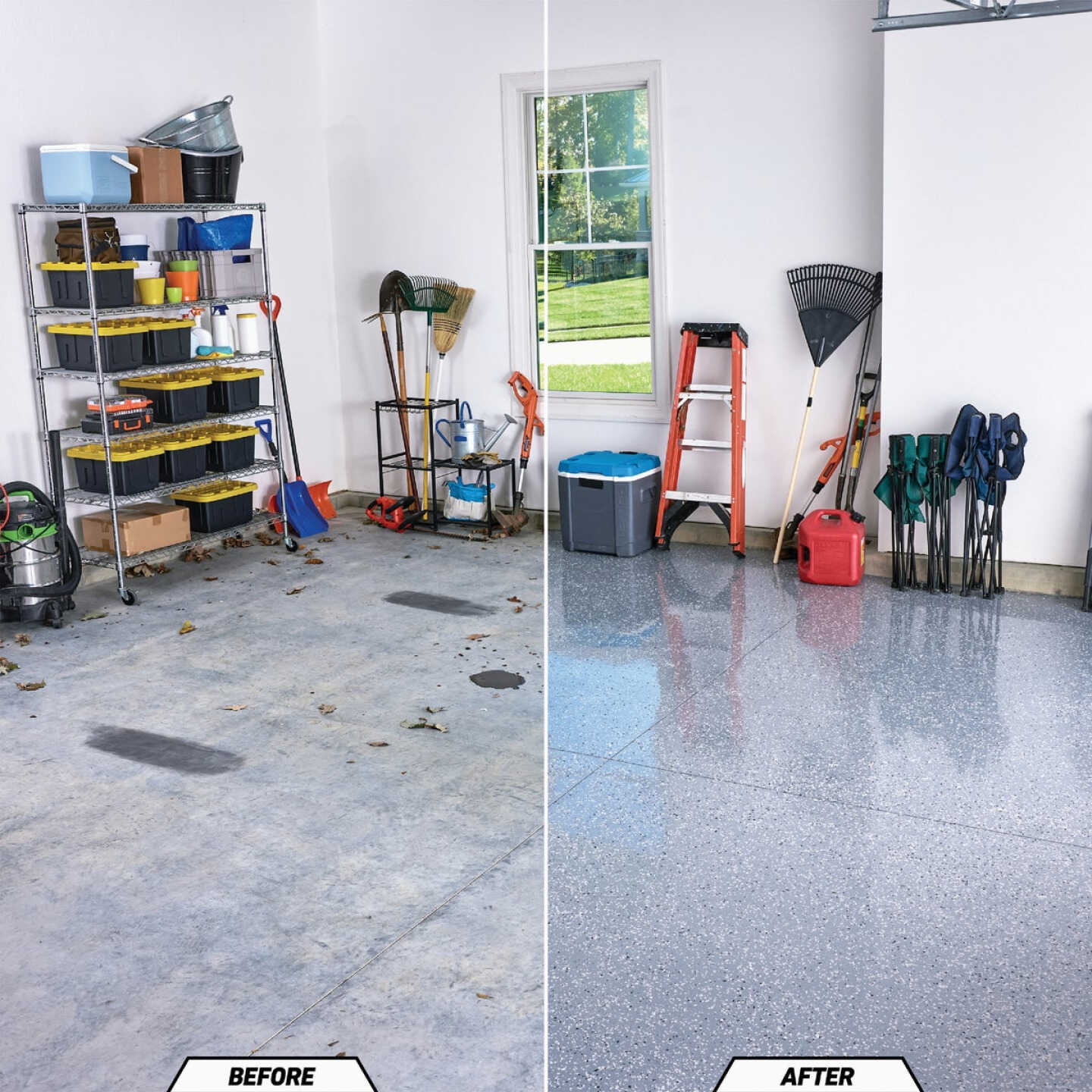 Gorilla Gray Garage Floor Epoxy Coating Kit - 2.5 Car Coverage Image 7