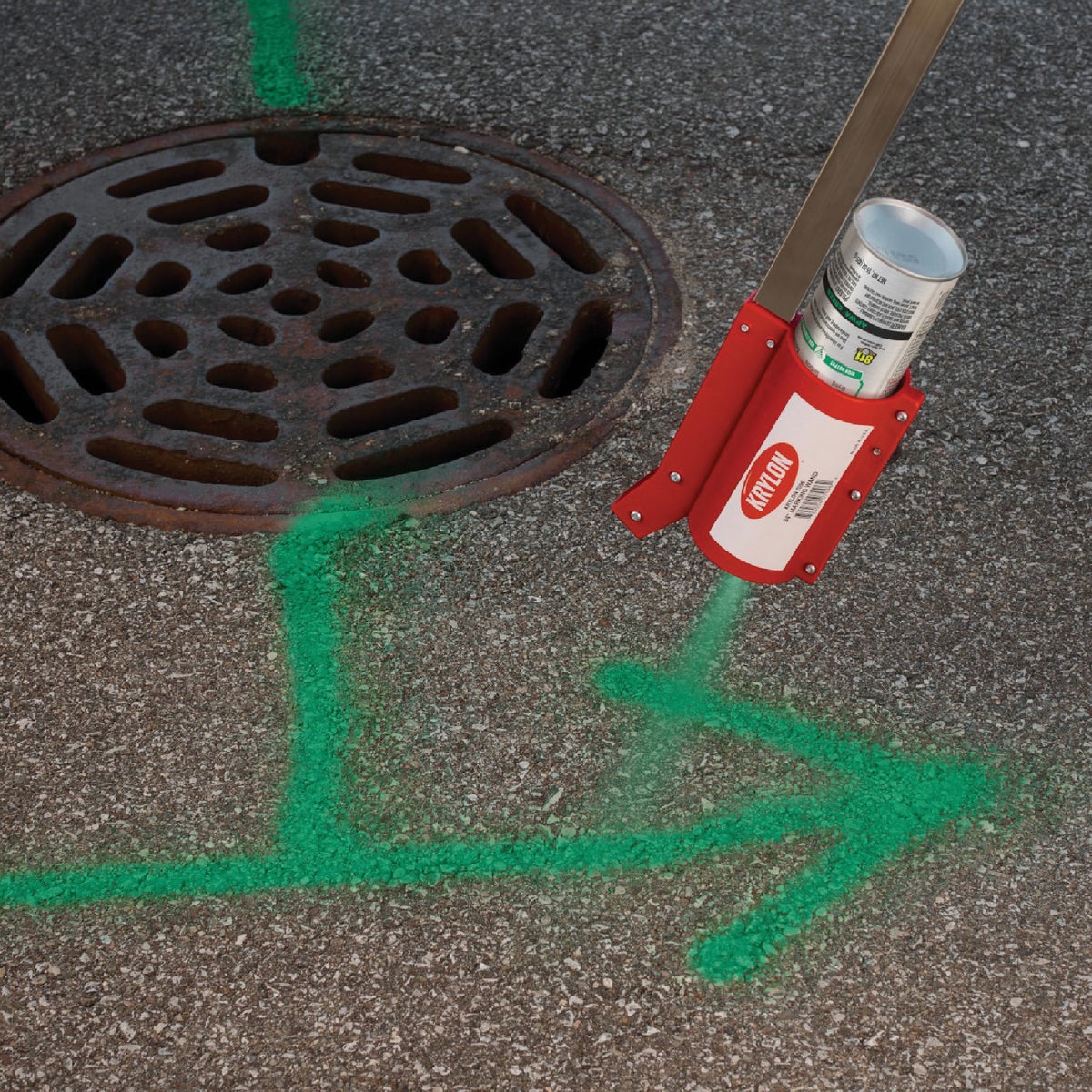 Krylon Mark-It 730408 Industrial SB APWA Green Inverted Marking Paint Image 3