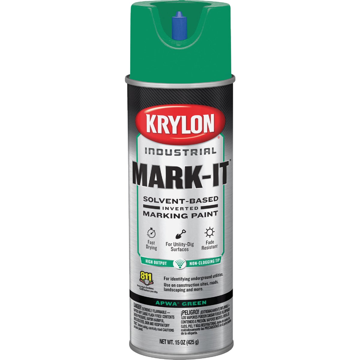 Krylon Mark-It 730408 Industrial SB APWA Green Inverted Marking Paint Image 5