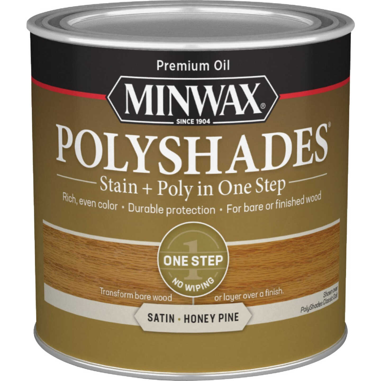 Minwax Polyshades 1/2 Pt. Satin Stain & Finish Polyurethane In 1-Step, Honey Pine Image 7
