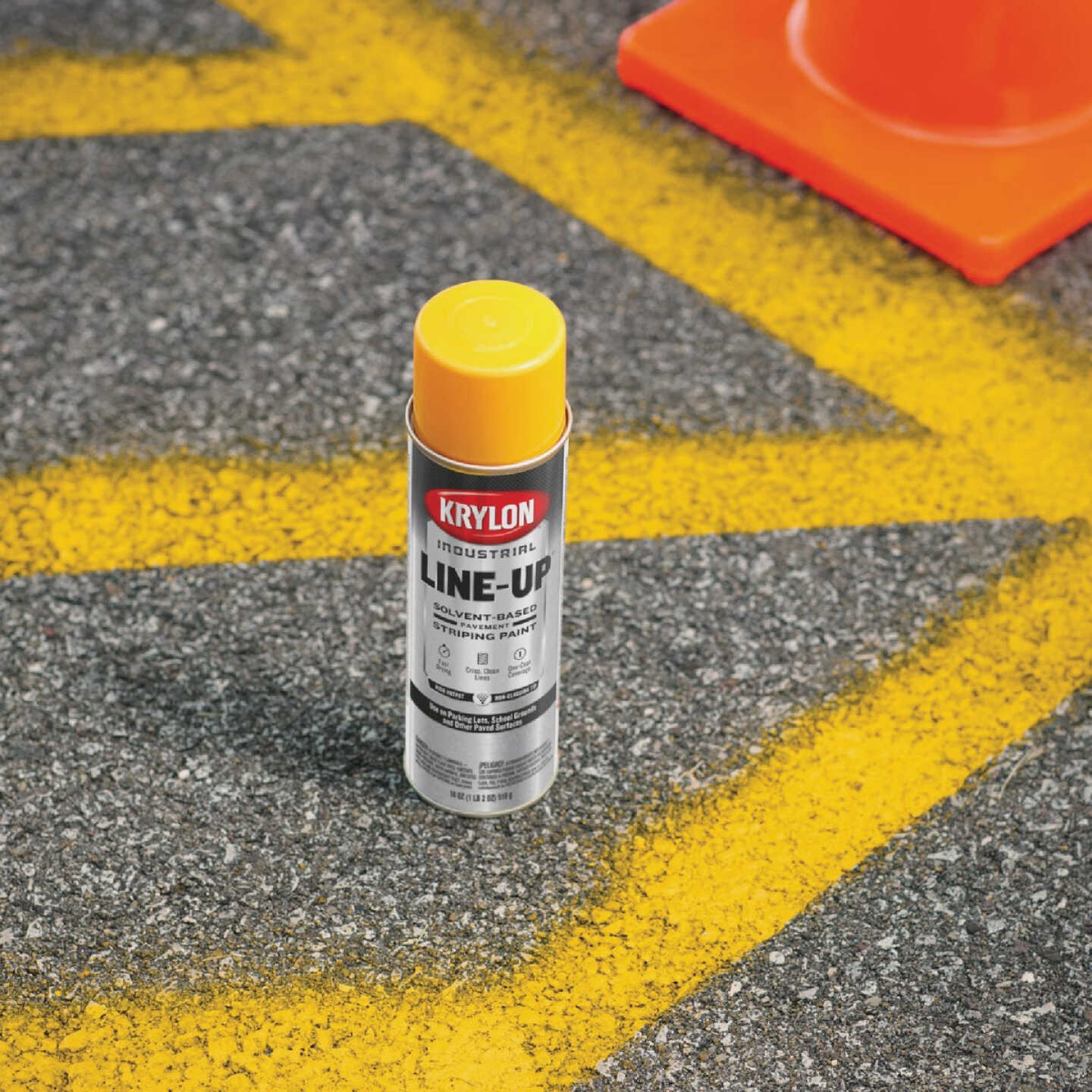 Krylon Industrial 8301 SB Highway Yellow Striping Paint Image 2