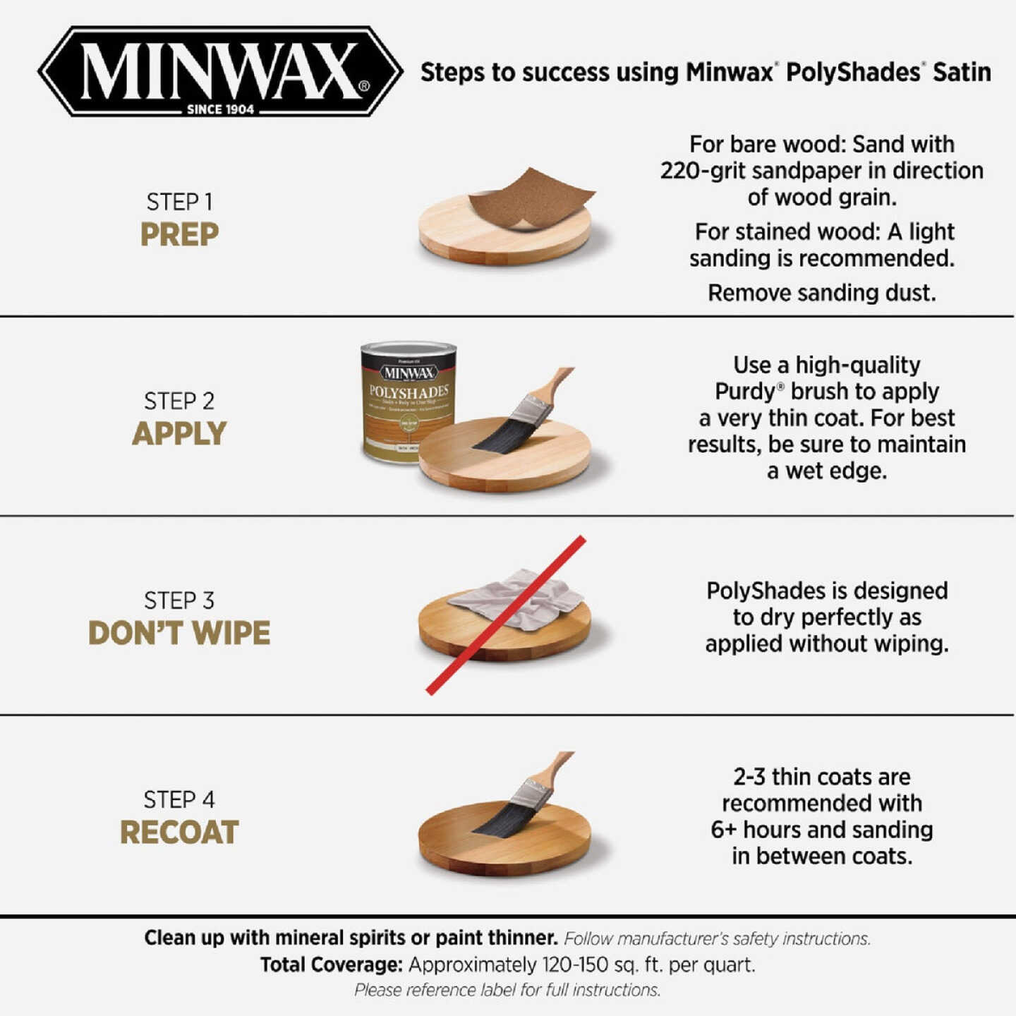 Minwax Polyshades 1/2 Pt. Satin Stain & Finish Polyurethane In 1-Step, Pecan Image 5