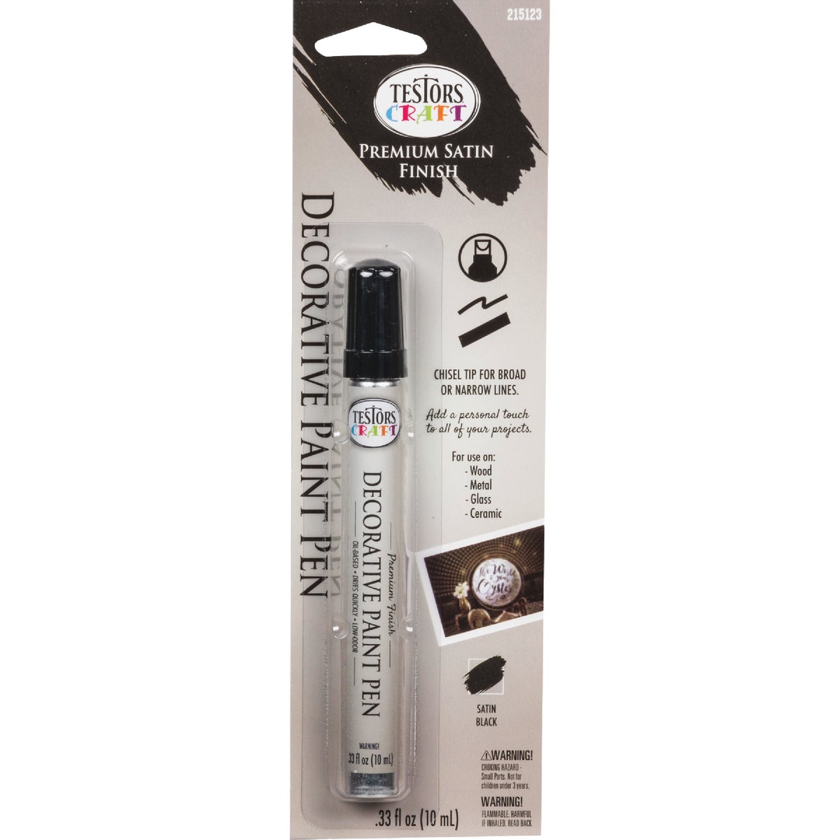 Testors Craft Satin Black Decorative Paint Pen Image 4