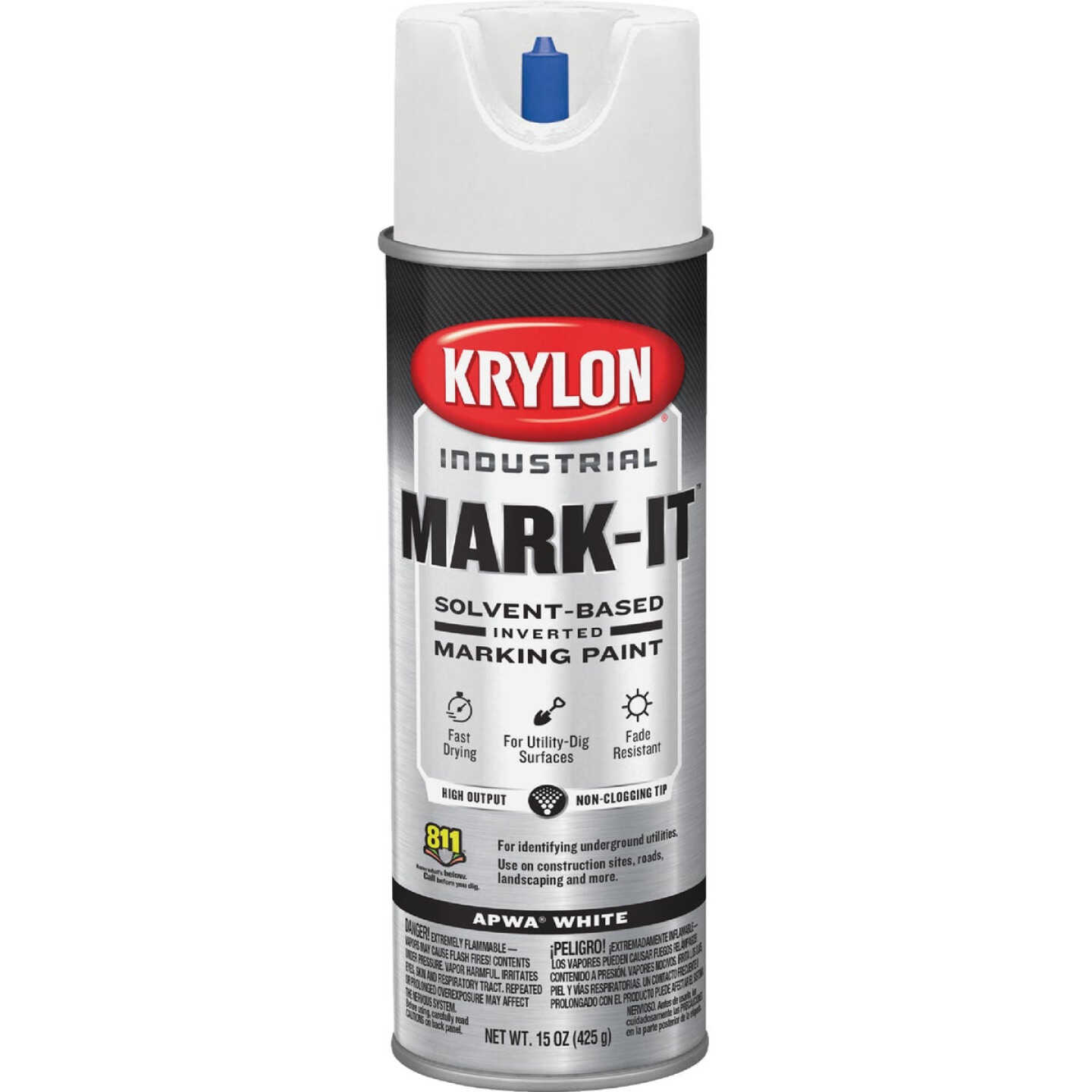 Krylon Mark-It 730008 Industrial SB APWA White Inverted Marking Paint Image 5