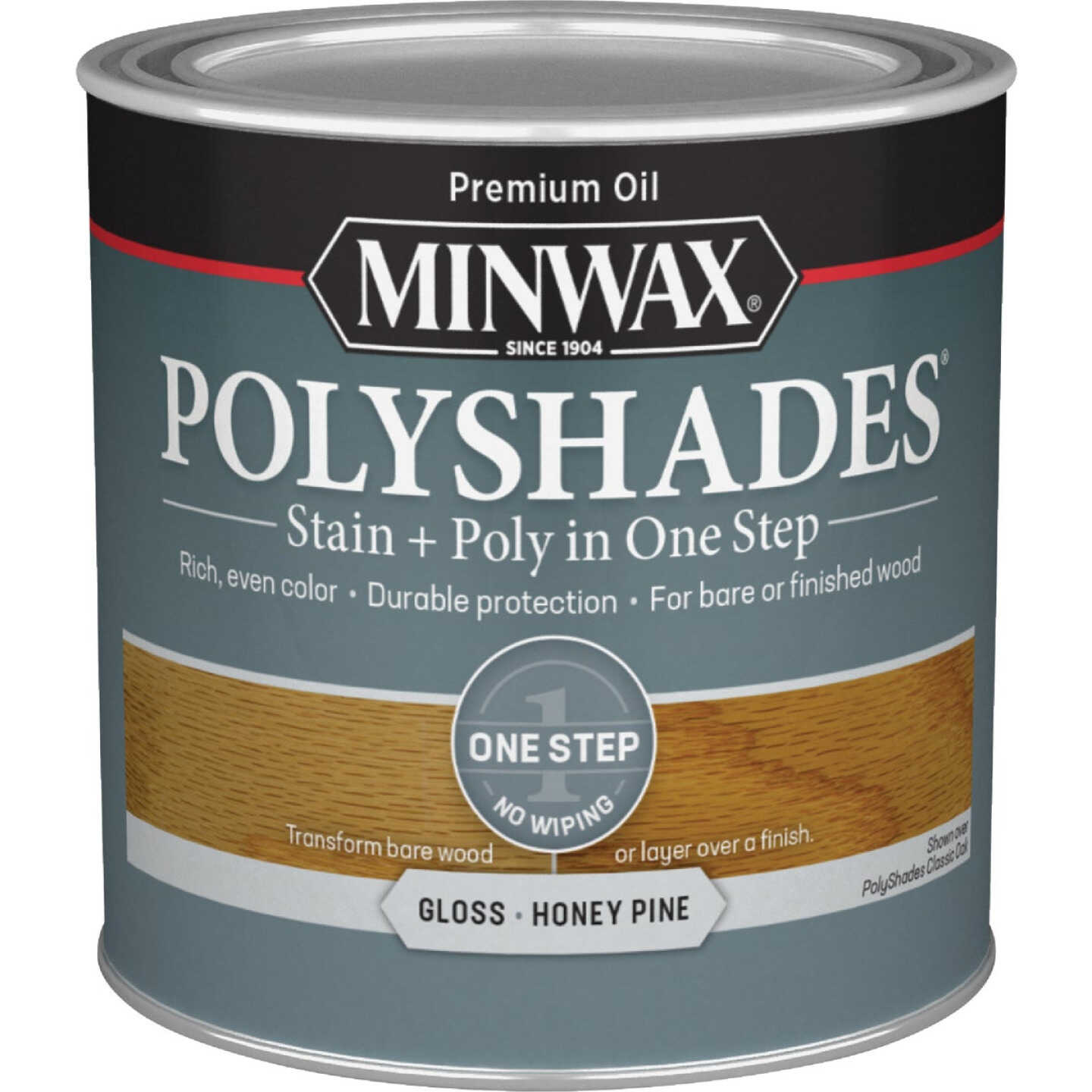 Minwax Polyshades 1/2 Pt. Gloss Stain & Finish Polyurethane In 1-Step, Honey Pine Image 7