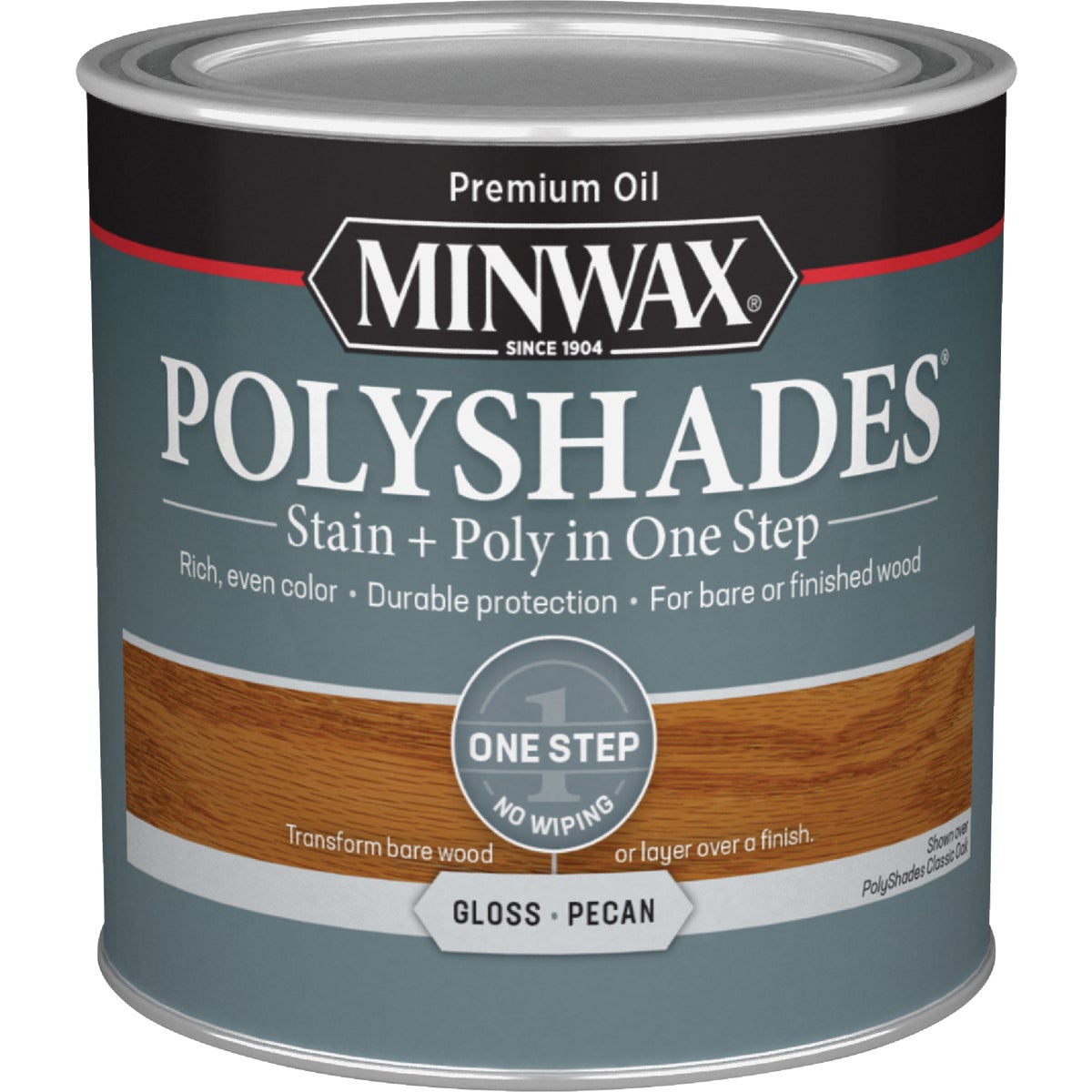 Minwax Polyshades 1/2 Pt. Gloss Stain & Finish Polyurethane In 1-Step, Pecan Image 7