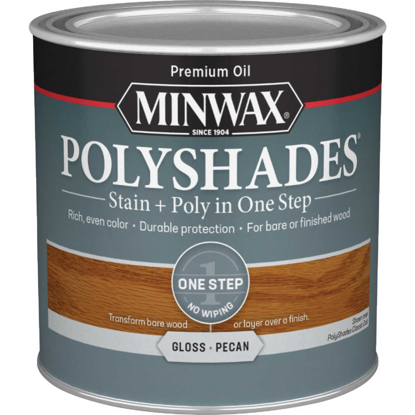 Minwax Polyshades 1/2 Pt. Gloss Stain & Finish Polyurethane In 1-Step, Pecan Image 7