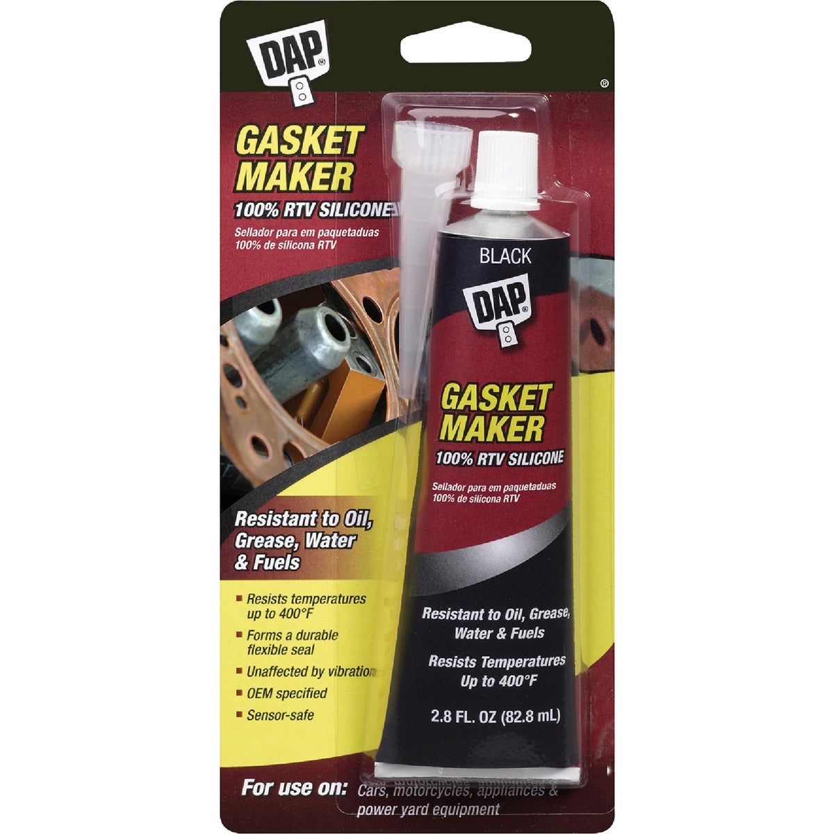 Dap 2.8 Oz. Gasket Maker 100% RTV Silicone Sealant Image 1