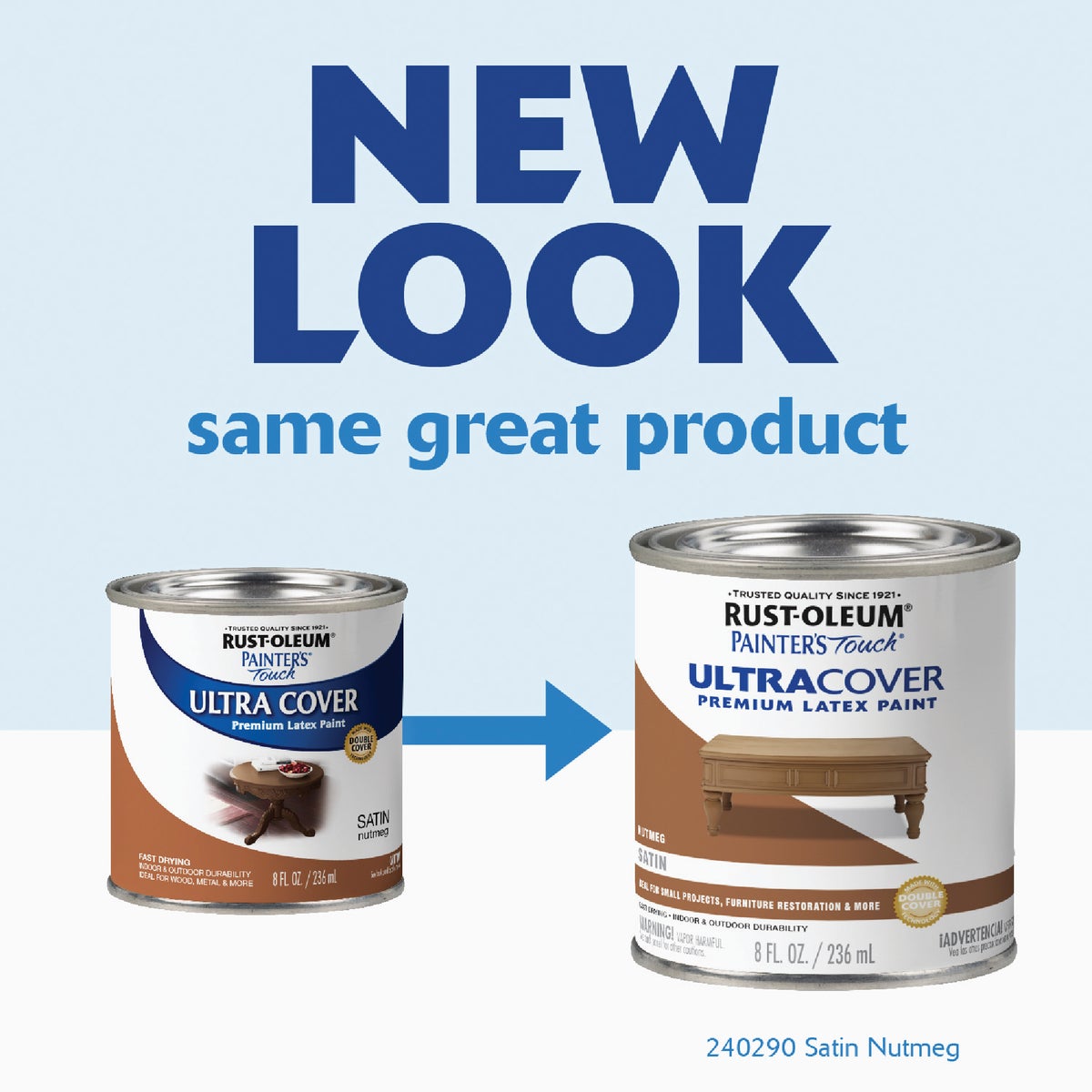 Rust-Oleum Painter's Touch 2X Ultra Cover Premium Latex Paint, Satin Nutmeg, 1/2 Pt. Image 2