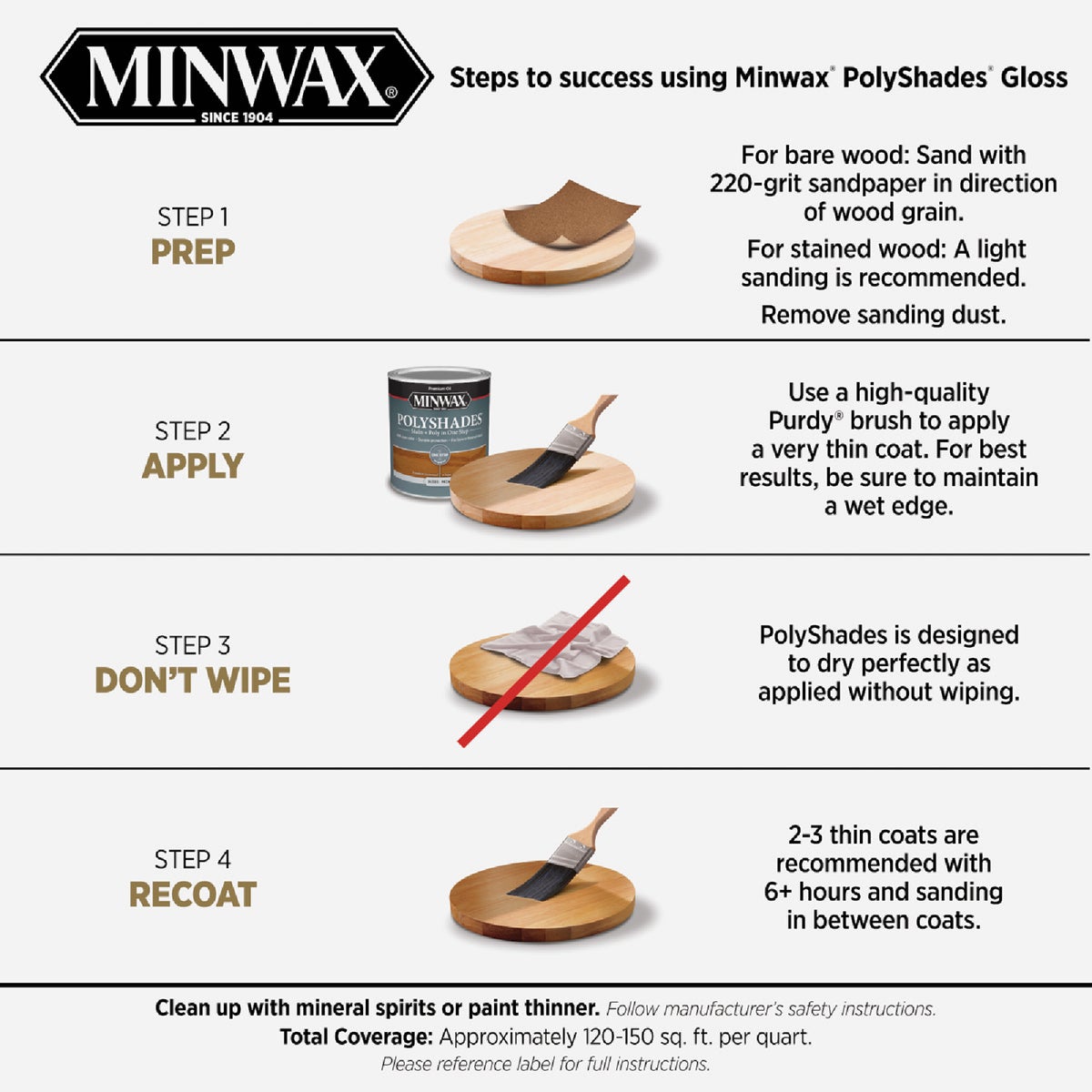 Minwax Polyshades 1/2 Pt. Gloss Stain & Finish Polyurethane In 1-Step, Olde Maple Image 5