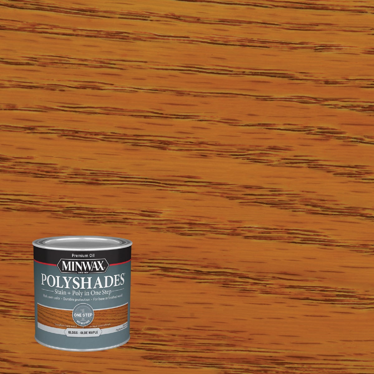 Minwax Polyshades 1/2 Pt. Gloss Stain & Finish Polyurethane In 1-Step, Olde Maple