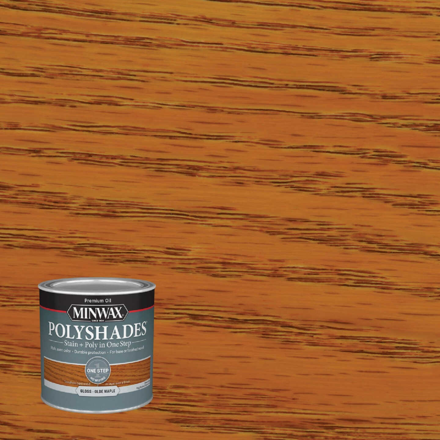 Minwax Polyshades 1/2 Pt. Gloss Stain & Finish Polyurethane In 1-Step, Olde Maple Image 1