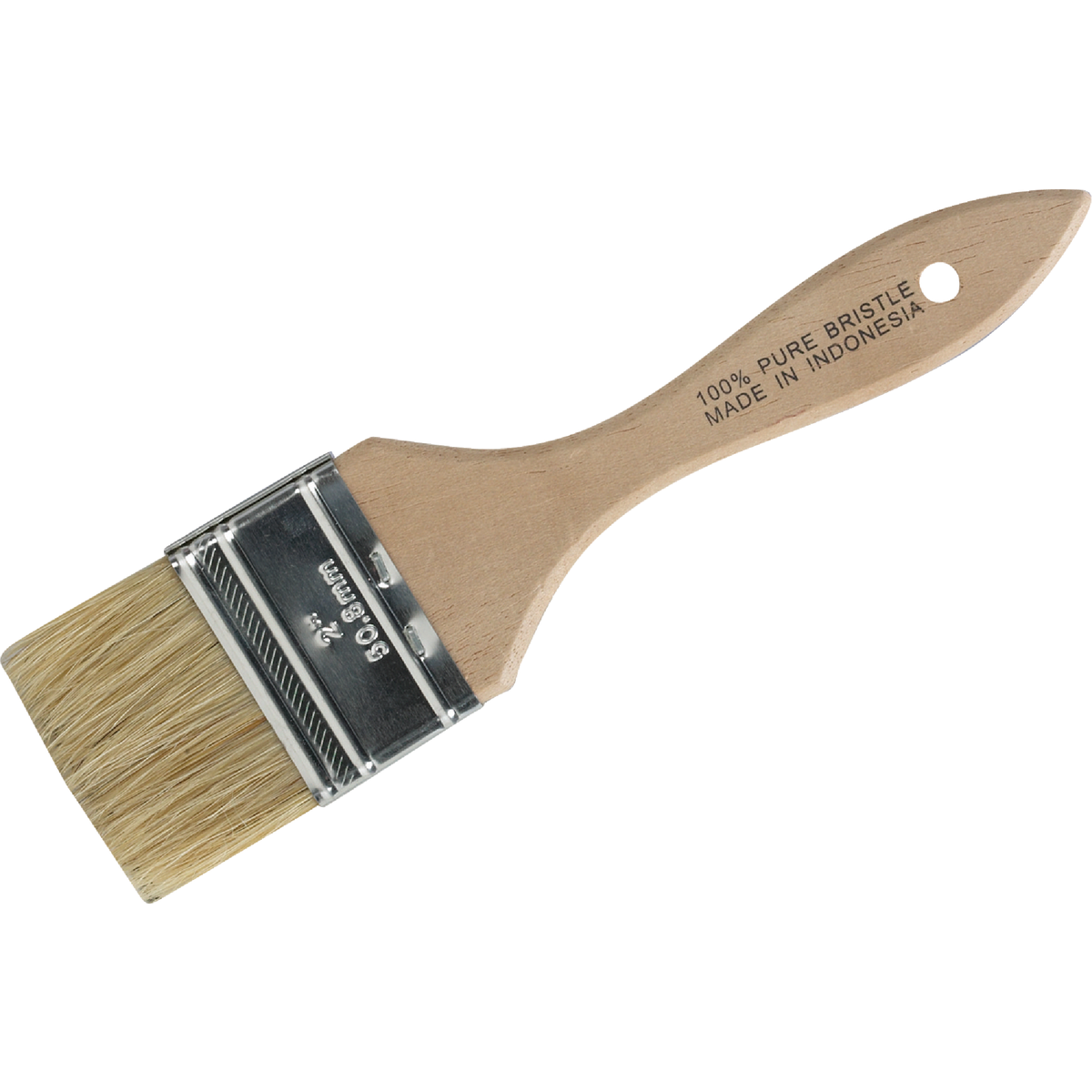 2 In. Flat Chip Natural Bristle Paint Brush Image 1