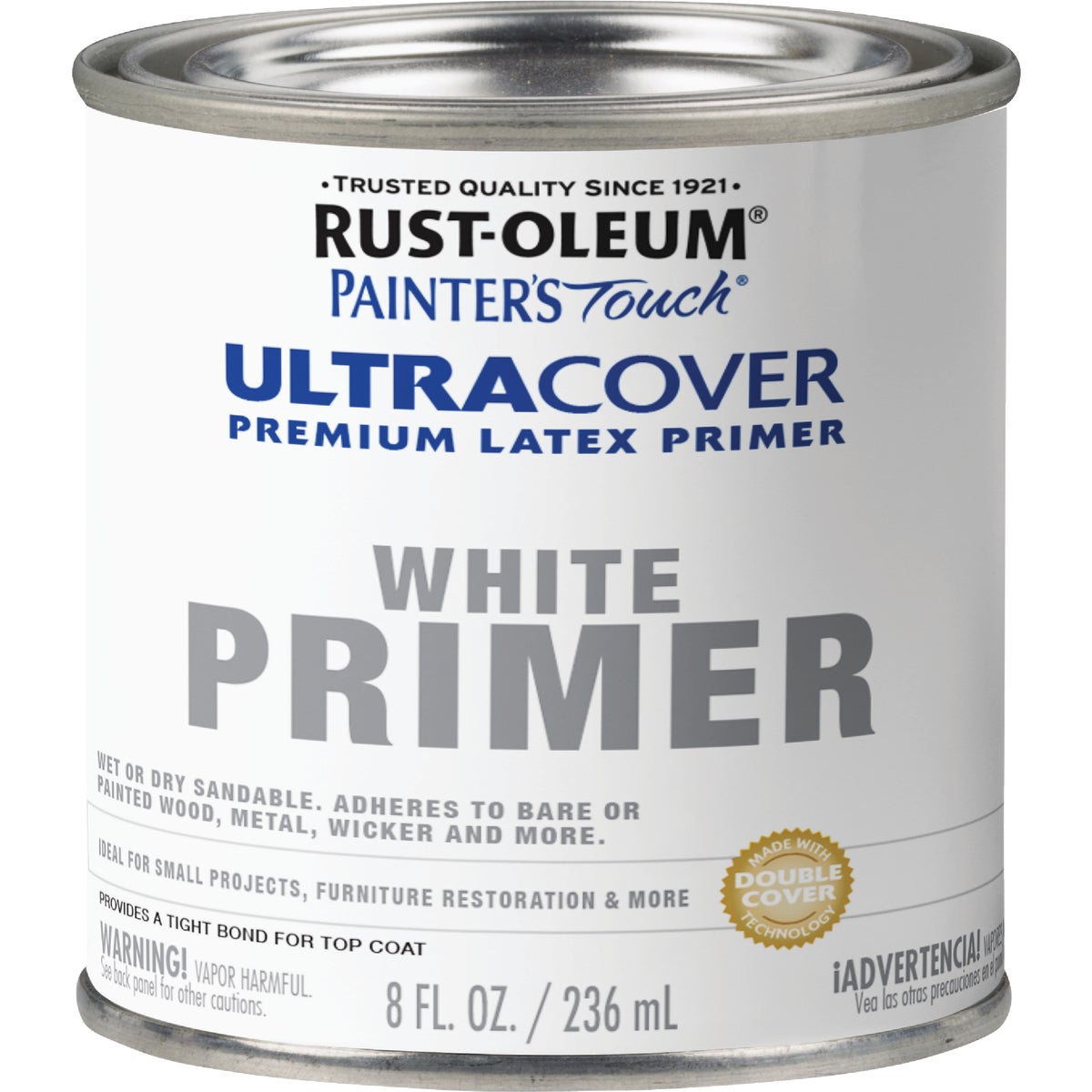 Rust-Oleum Painter's Touch Ultra Cover Flat Premium Latex Primer, White, 1/2 Pt. Image 7