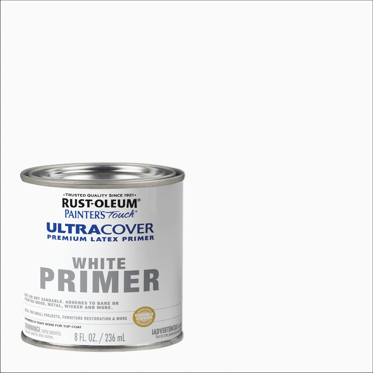 Rust-Oleum Painter's Touch Ultra Cover Flat Premium Latex Primer, White, 1/2 Pt. Image 1