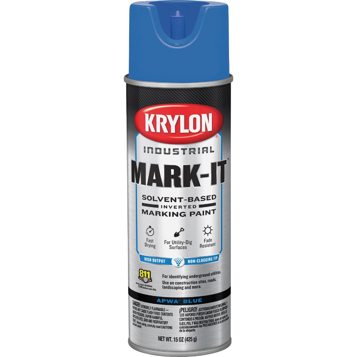 Krylon Mark-It 730308 Industrial SB APWA Blue Inverted Marking Paint Image 5