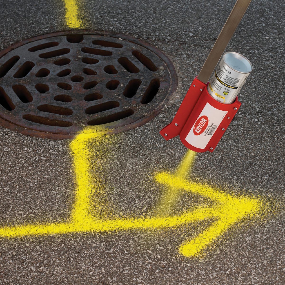 Krylon Mark-It 730508 Industrial SB APWA Hi Visibility Yellow Inverted Marking Paint Image 3