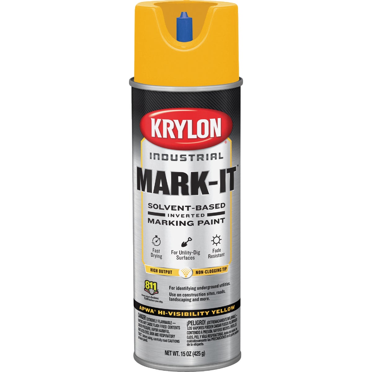 Krylon Mark-It 730508 Industrial SB APWA Hi Visibility Yellow Inverted Marking Paint Image 5