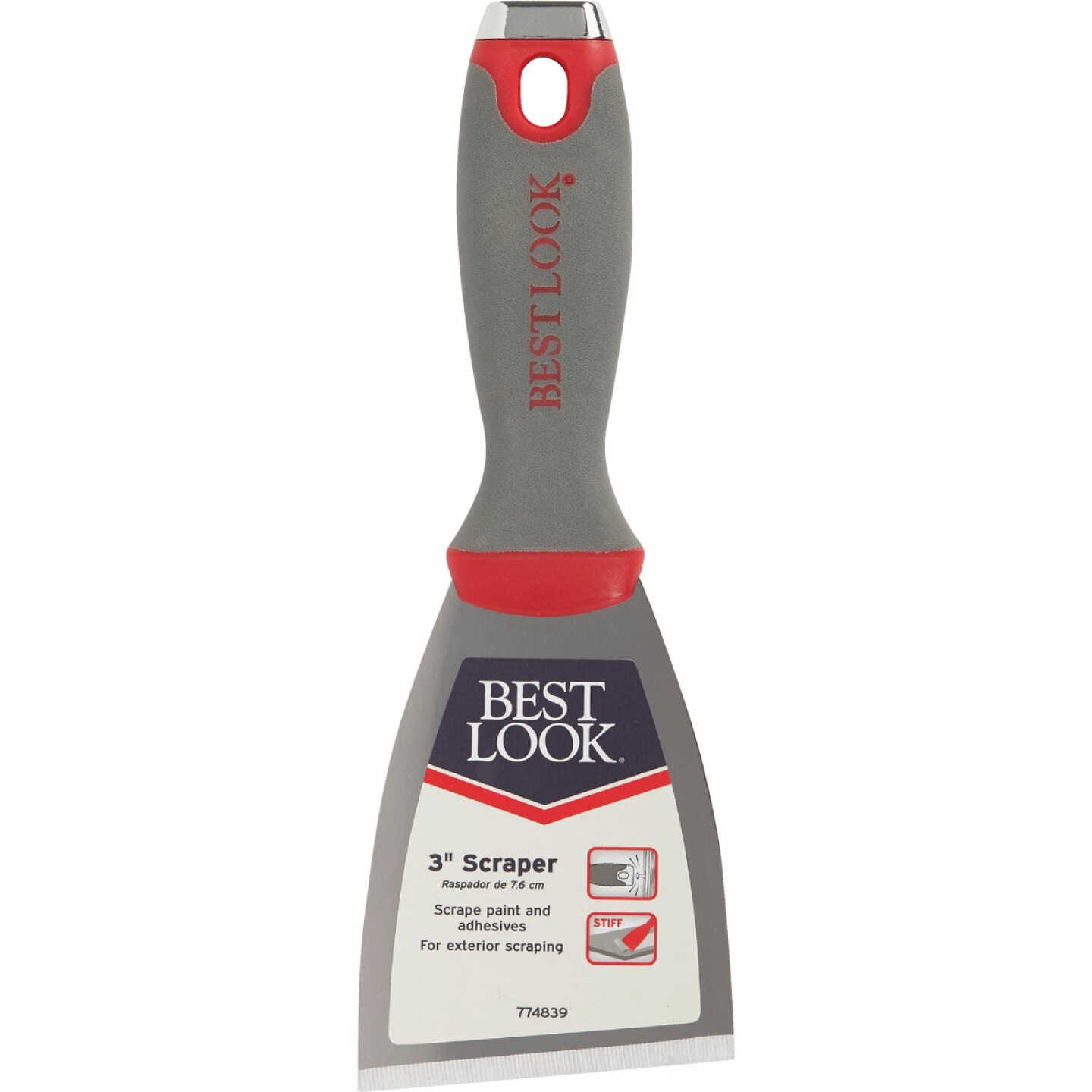 Master Painter 3 In. Soft Grip Stiff Scraper Image 2