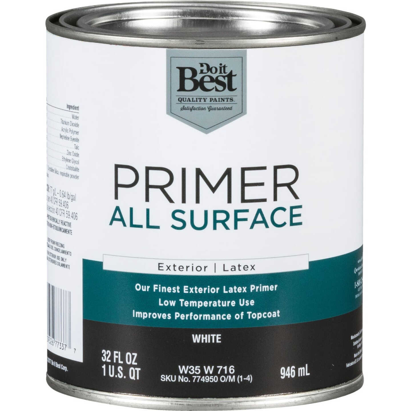 Do it Best White All Surface Exterior Primer, 1 Qt. Image 1