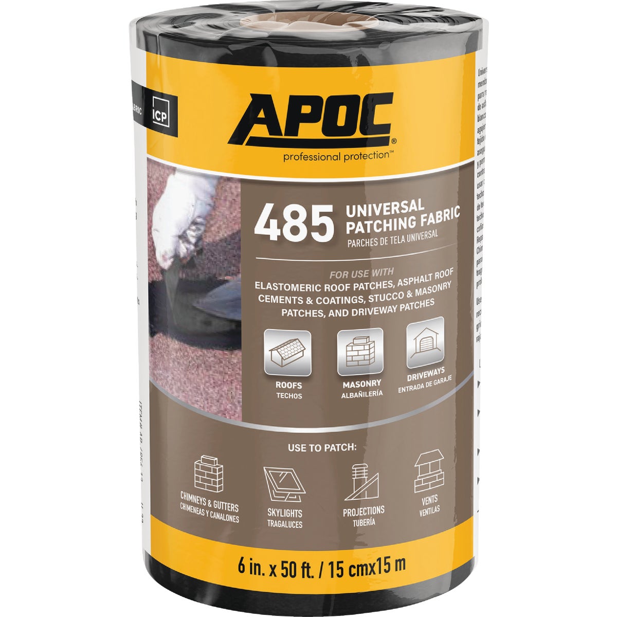 APOC 6 In. x 50 Ft. Black Universal Patching Fabric
