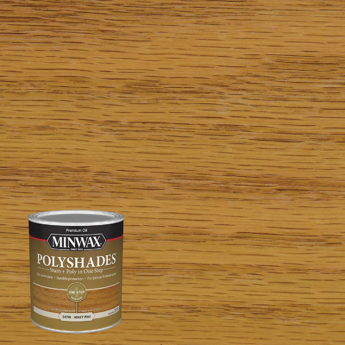 Minwax Polyshades 1 Qt. Satin Stain & Finish Polyurethane In 1-Step, Honey Pine