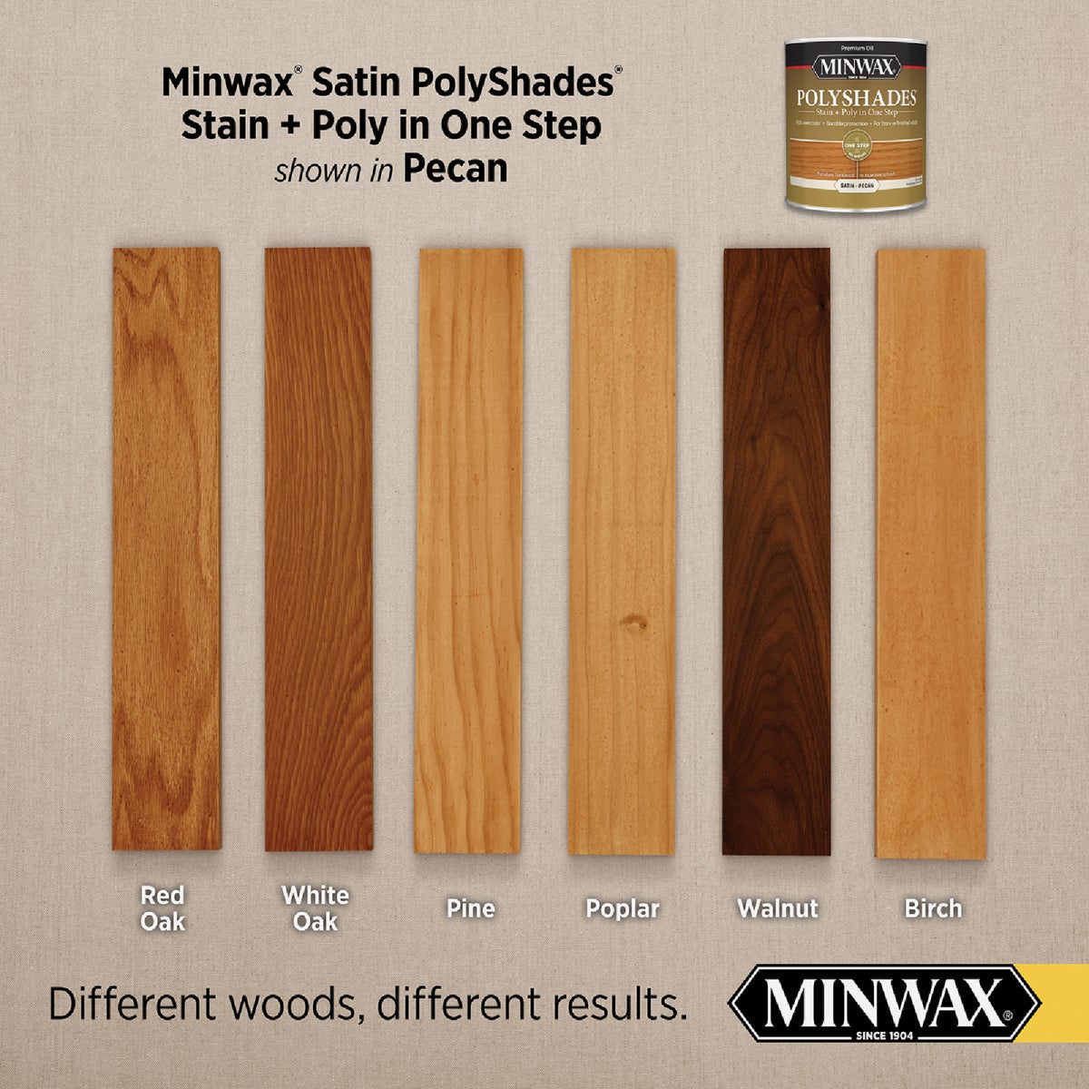Minwax Polyshades 1 Qt. Satin Stain & Finish Polyurethane In 1-Step, Pecan Image 3