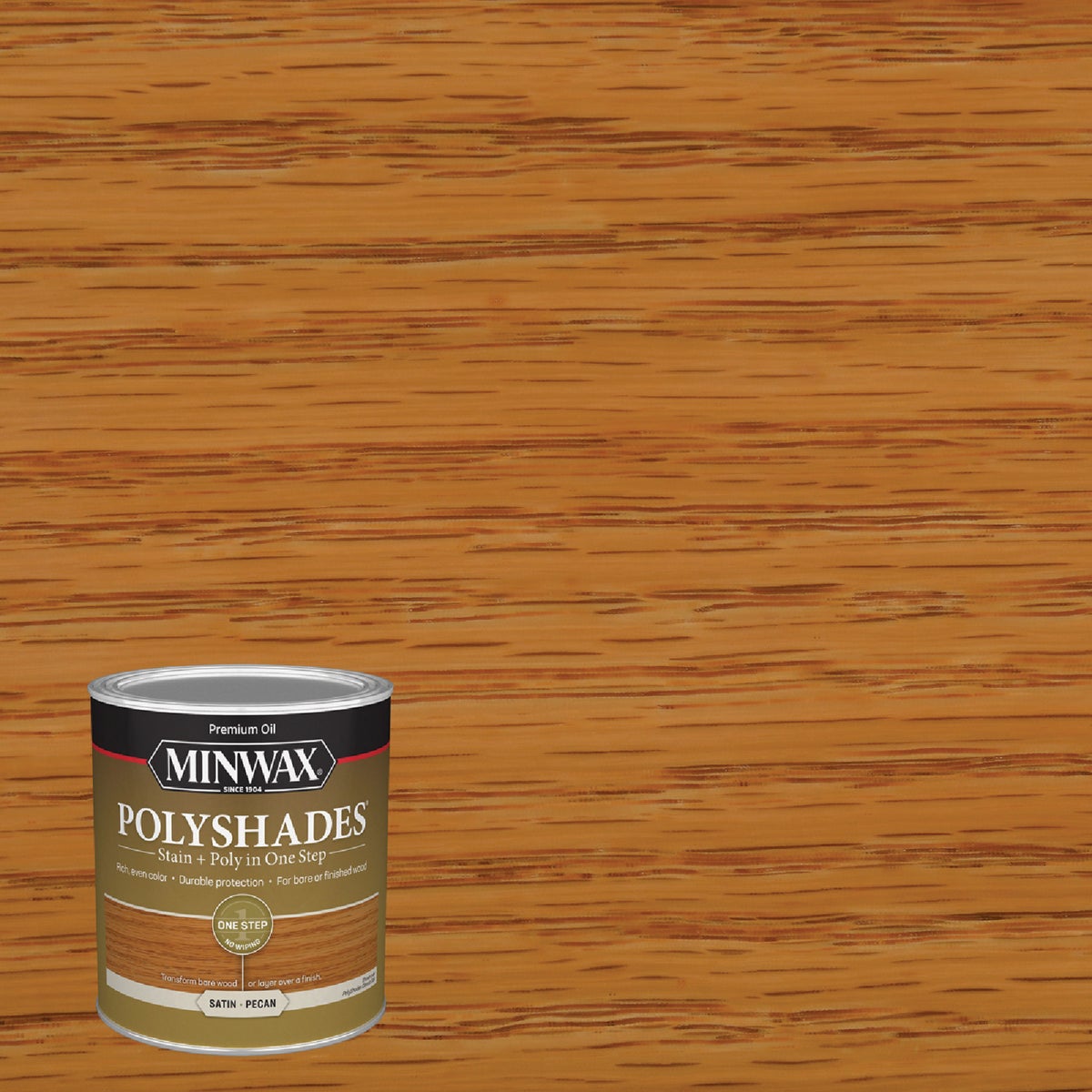 Minwax Polyshades 1 Qt. Satin Stain & Finish Polyurethane In 1-Step, Pecan