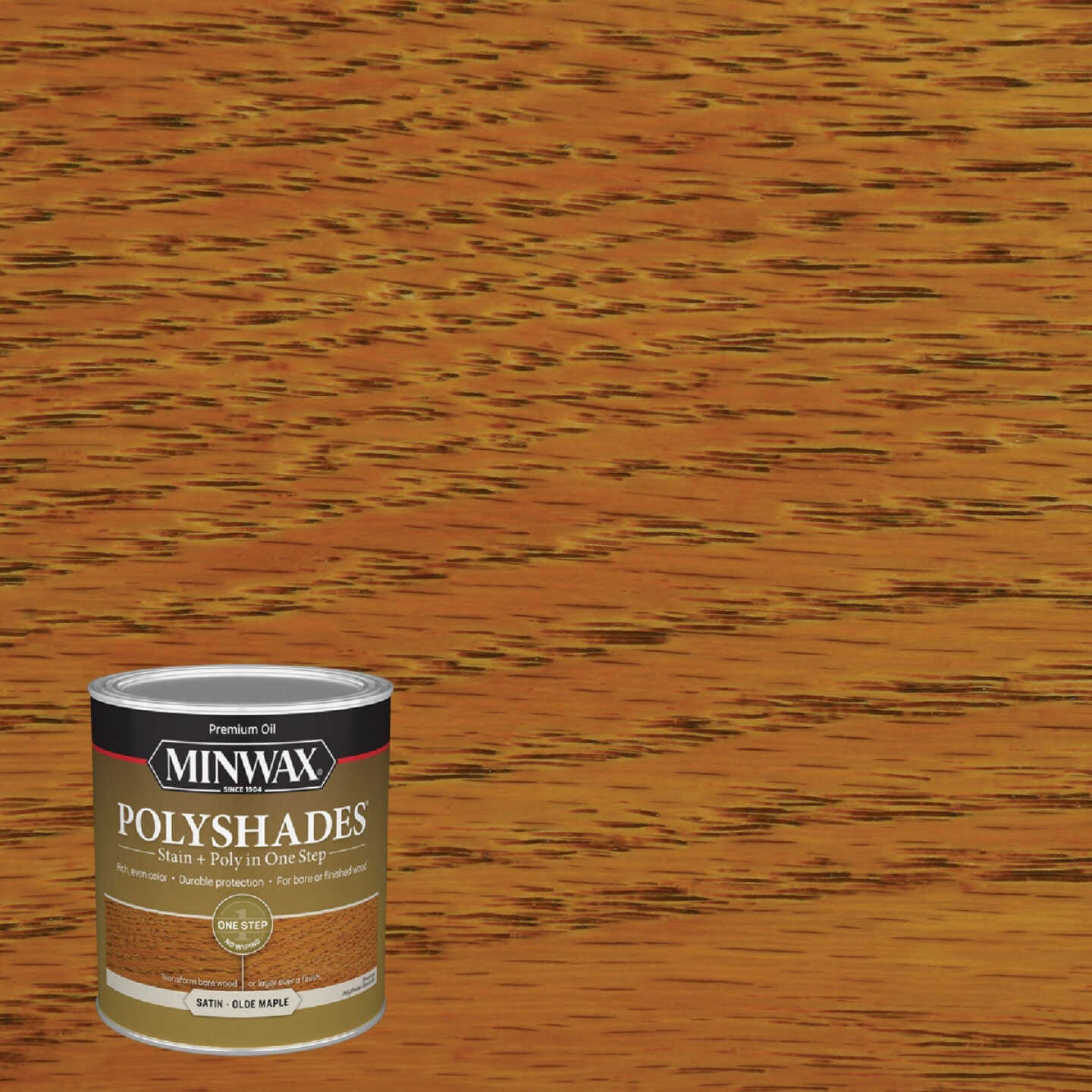 Minwax Polyshades 1 Qt. Satin Stain & Finish Polyurethane In 1-Step, Olde Maple Image 1