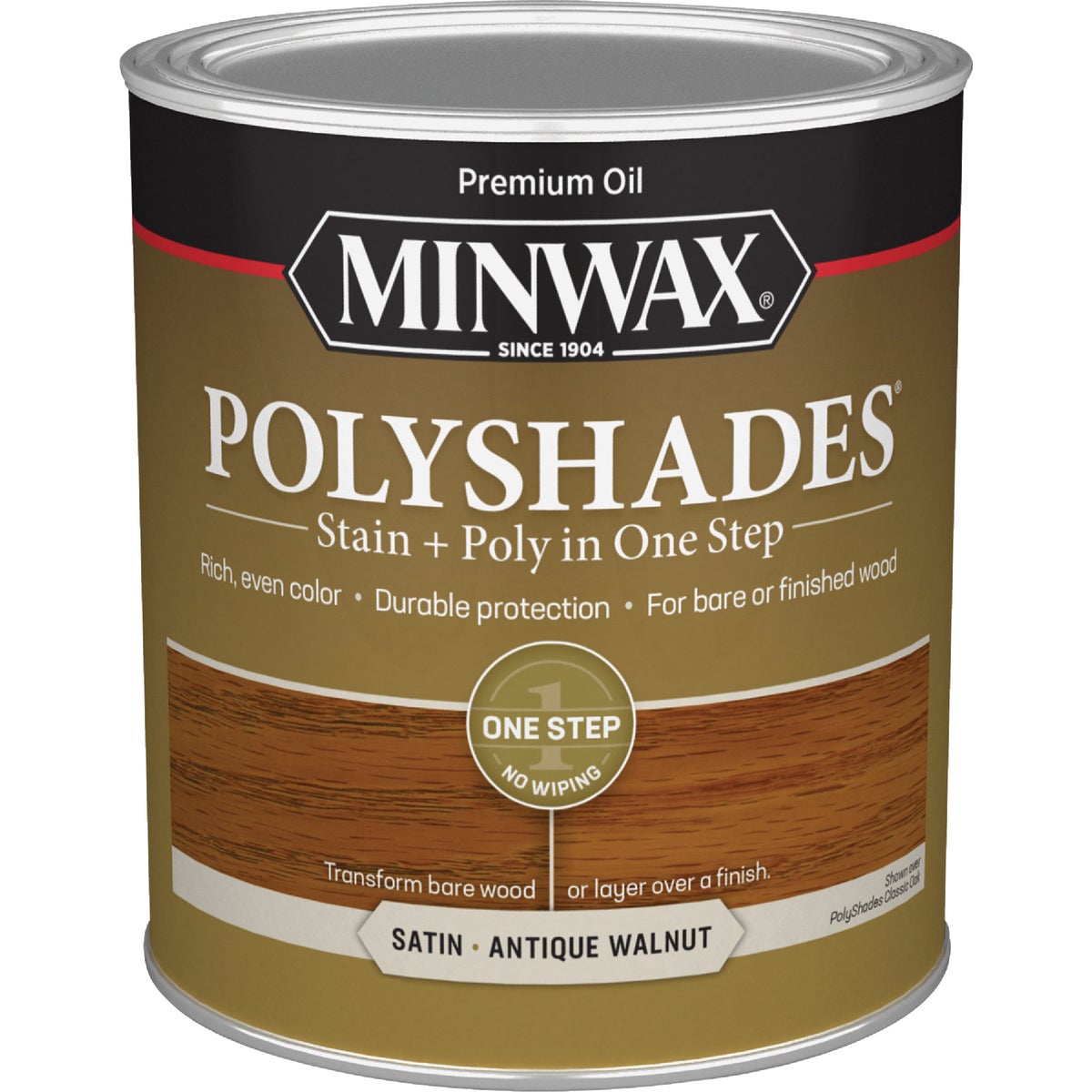 Minwax Polyshades 1 Qt. Satin Stain & Finish Polyurethane In 1-Step, Antique Walnut Image 7