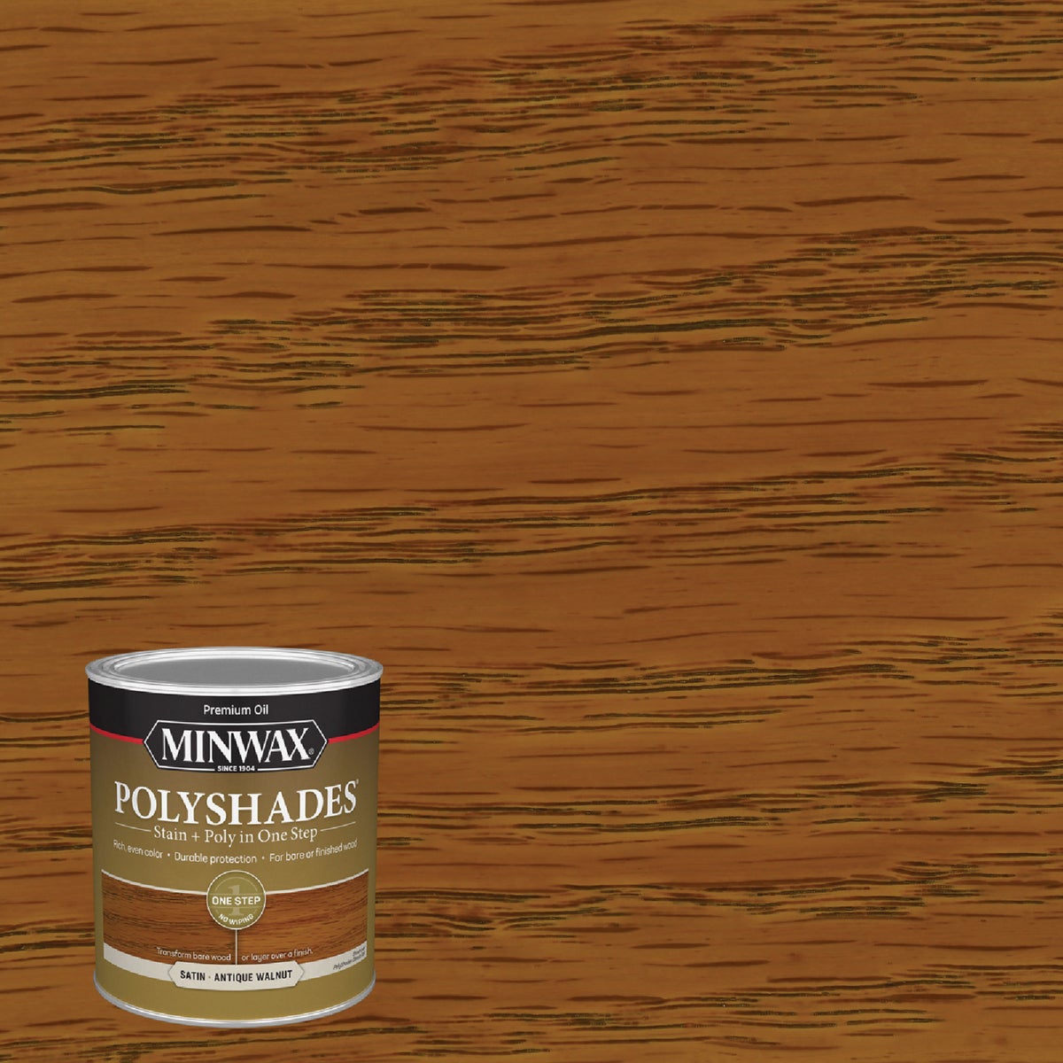 Minwax Polyshades 1 Qt. Satin Stain & Finish Polyurethane In 1-Step, Antique Walnut