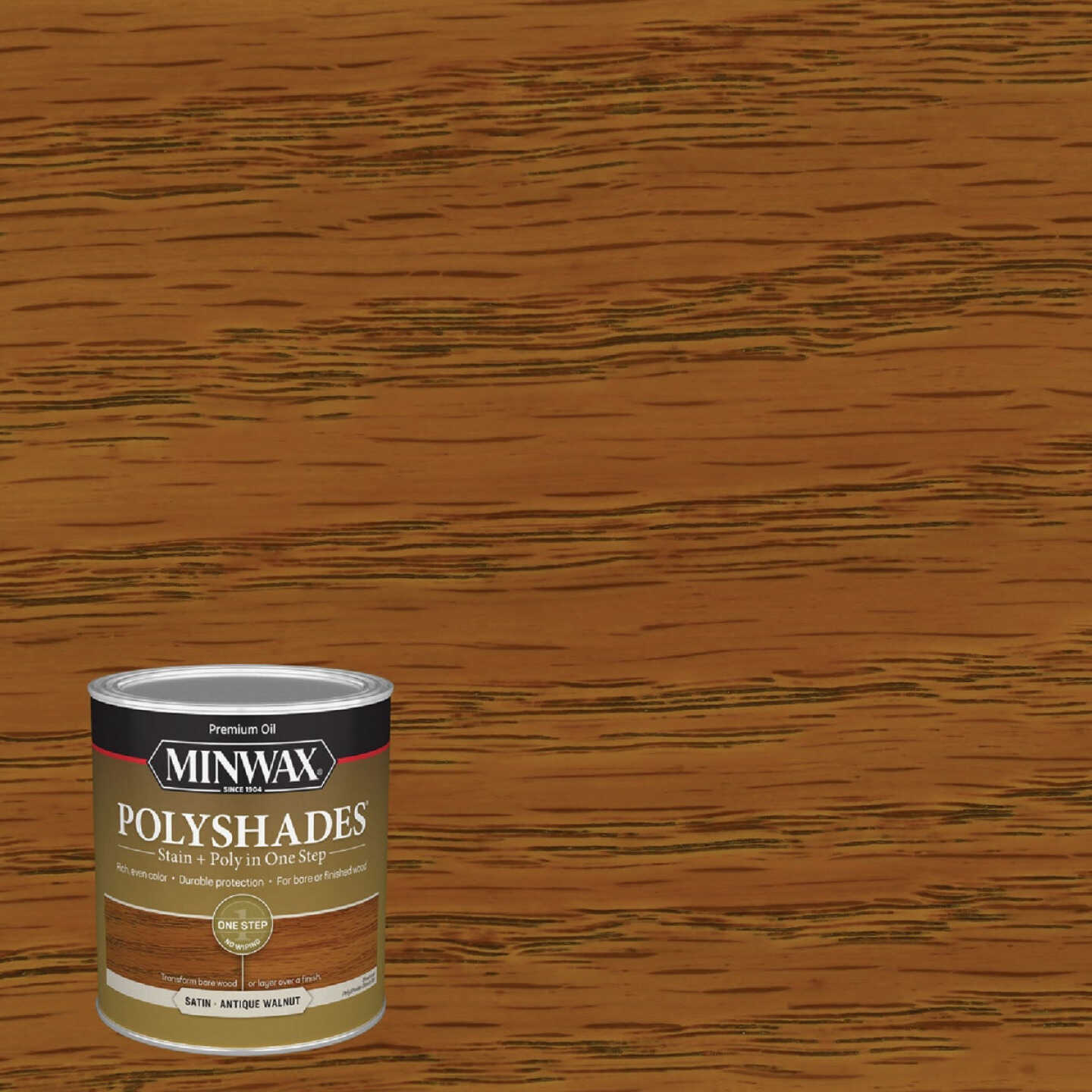 Minwax Polyshades 1 Qt. Satin Stain & Finish Polyurethane In 1-Step, Antique Walnut Image 1
