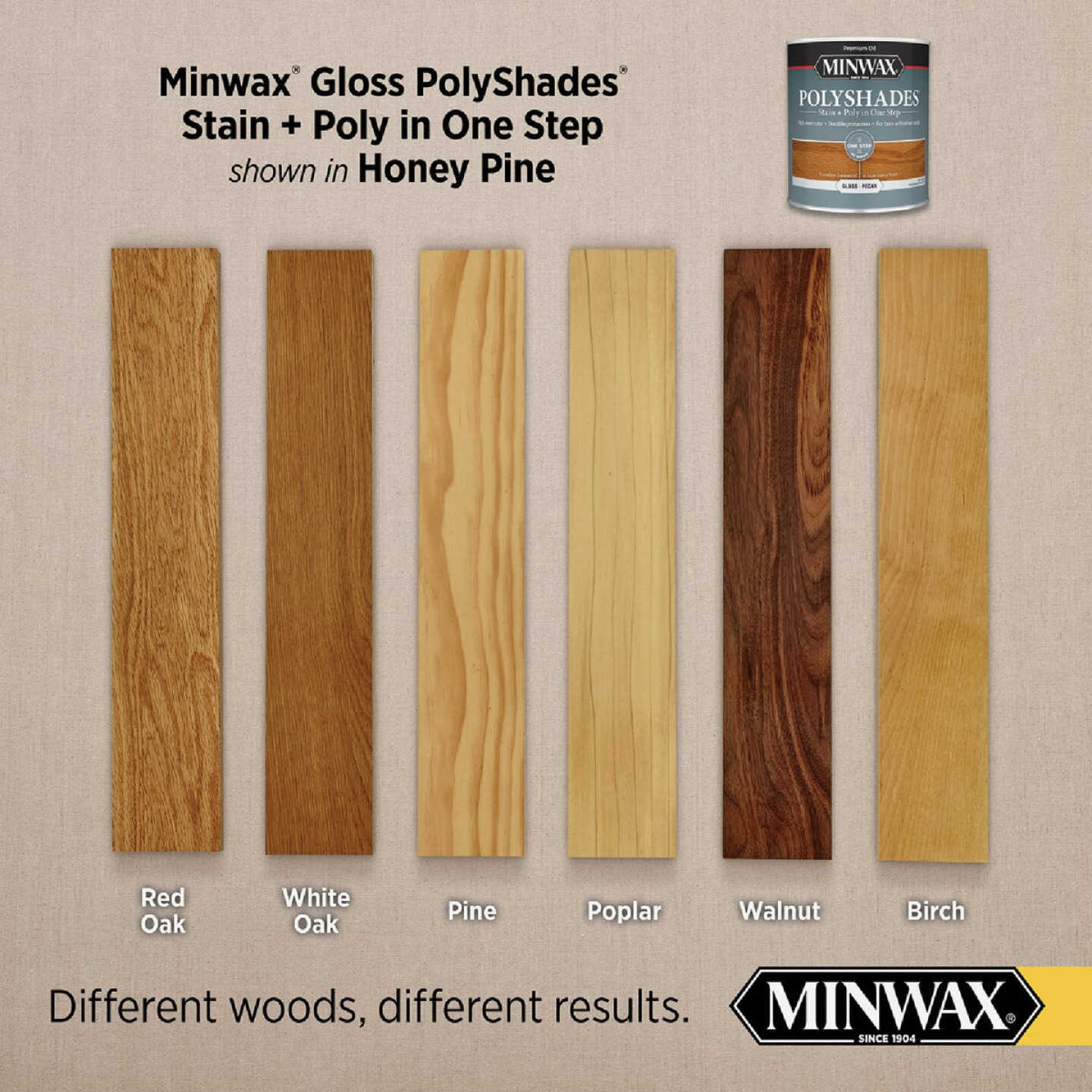 Minwax Polyshades 1 Qt. Gloss Stain & Finish Polyurethane In 1-Step, Honey Pine Image 3