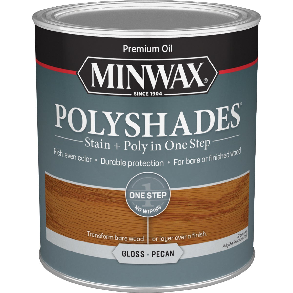 Minwax Polyshades 1 Qt. Gloss Stain & Finish Polyurethane In 1-Step, Pecan Image 7