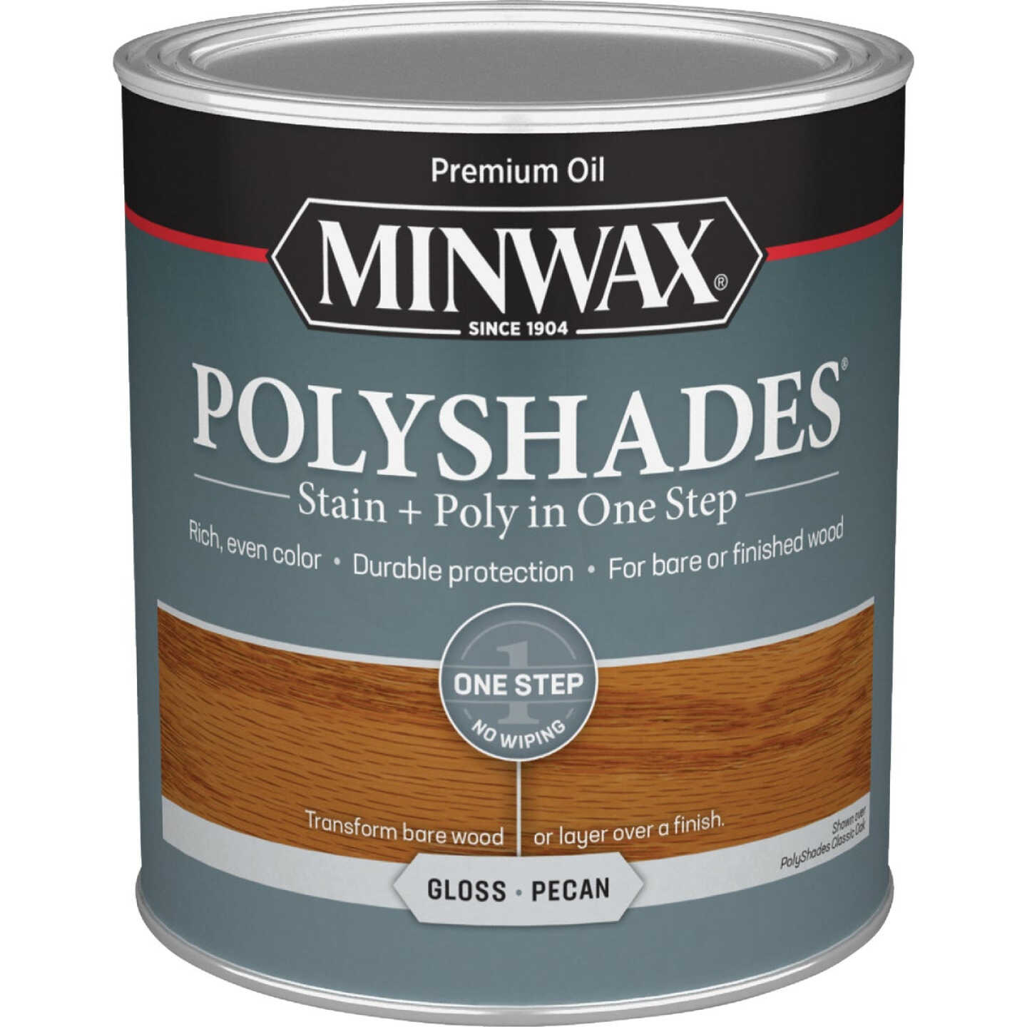 Minwax Polyshades 1 Qt. Gloss Stain & Finish Polyurethane In 1-Step, Pecan Image 7