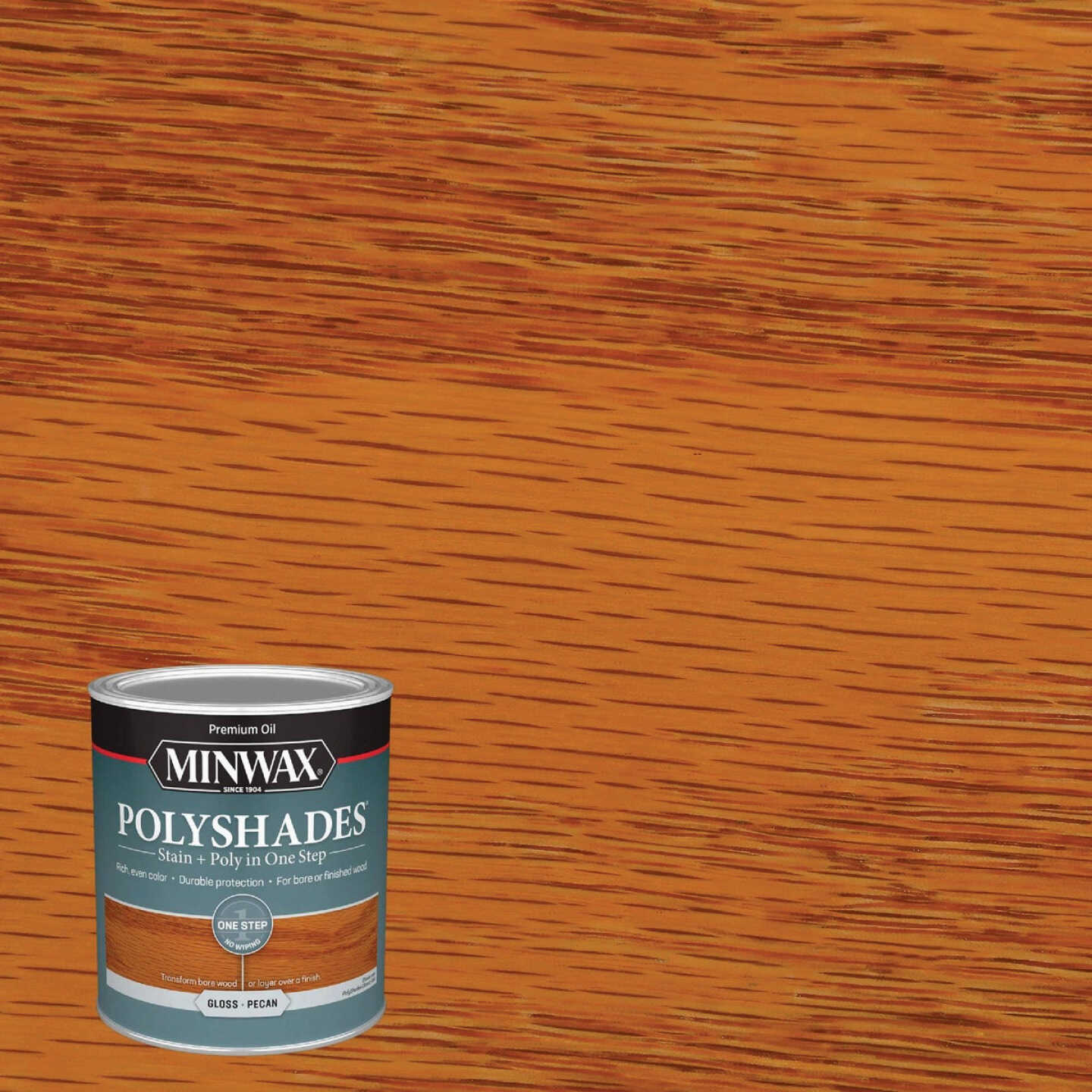 Minwax Polyshades 1 Qt. Gloss Stain & Finish Polyurethane In 1-Step, Pecan Image 8
