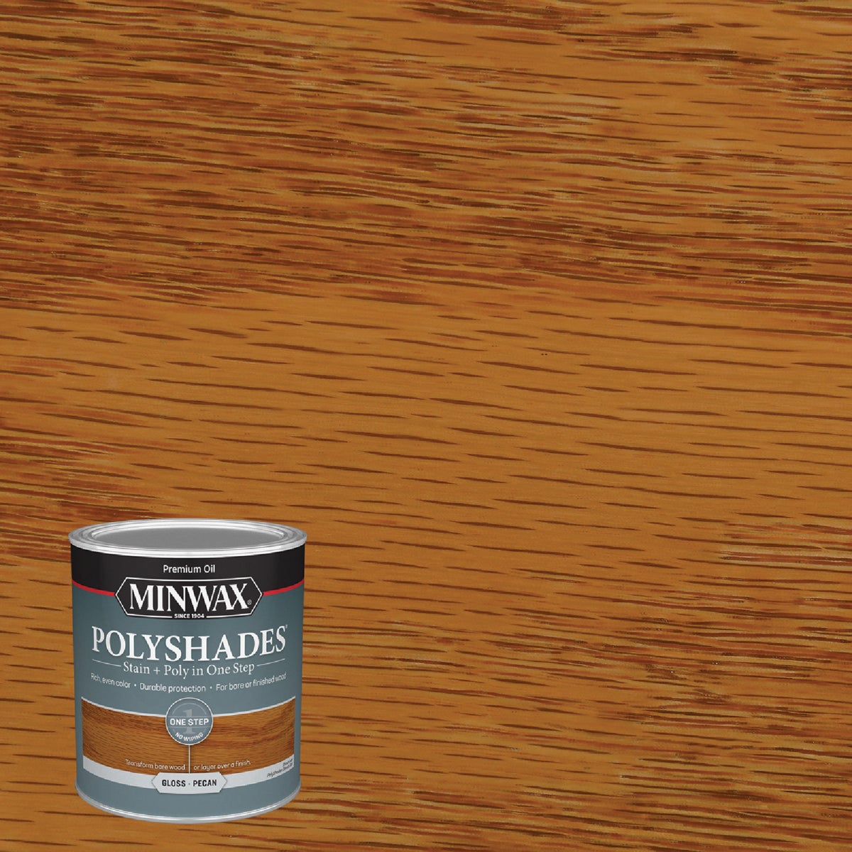 Minwax Polyshades 1 Qt. Gloss Stain & Finish Polyurethane In 1-Step, Pecan