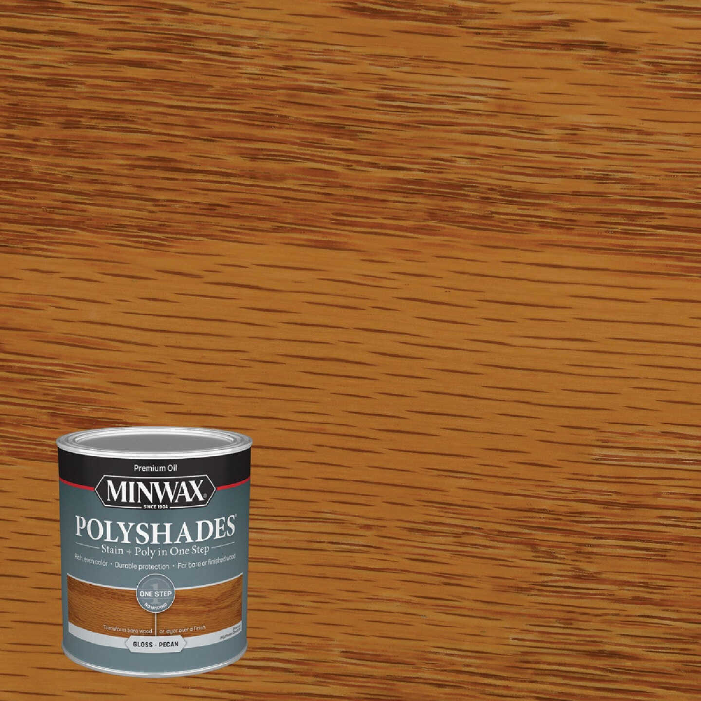 Minwax Polyshades 1 Qt. Gloss Stain & Finish Polyurethane In 1-Step, Pecan Image 1