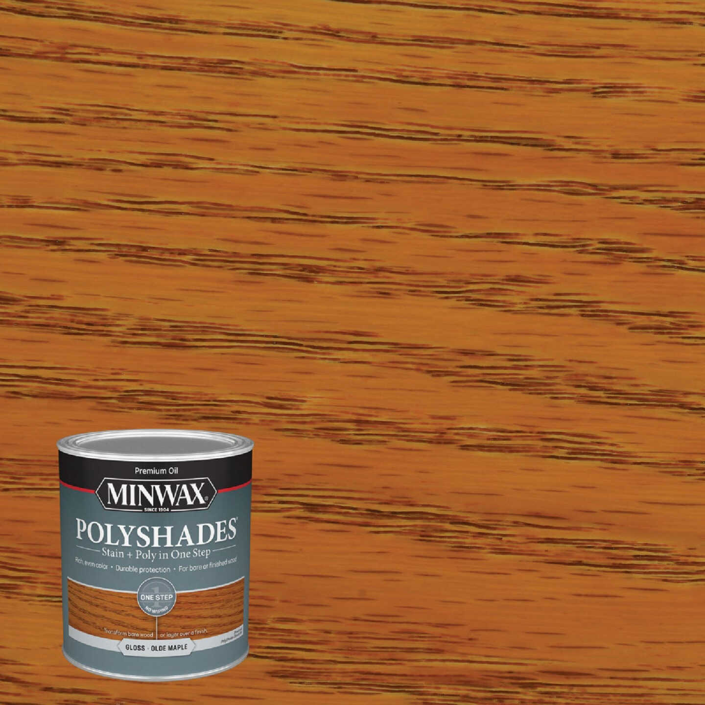 Minwax Polyshades 1 Qt. Gloss Stain & Finish Polyurethane In 1-Step, Olde Maple Image 1