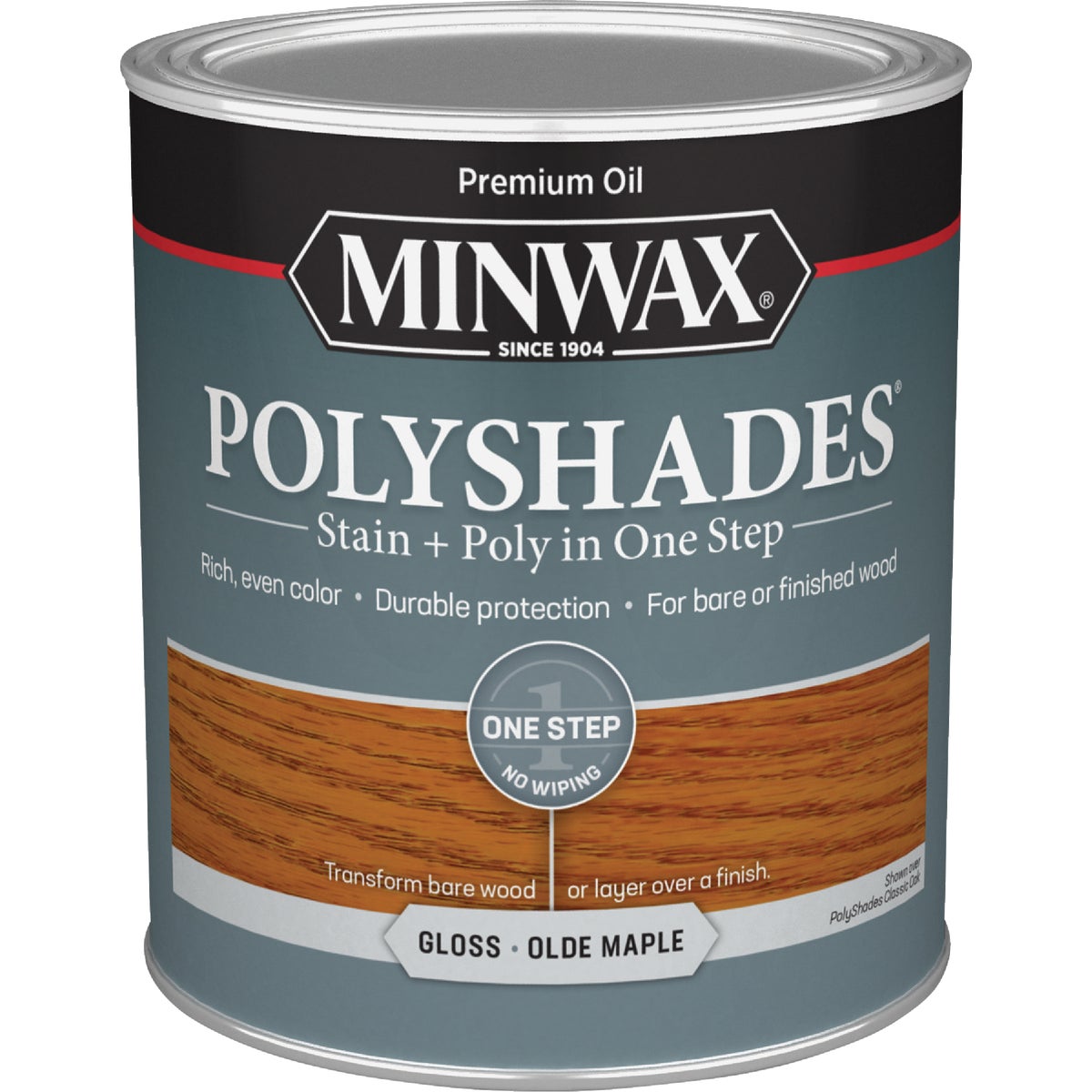 Minwax Polyshades 1 Qt. Gloss Stain & Finish Polyurethane In 1-Step, Olde Maple Image 7