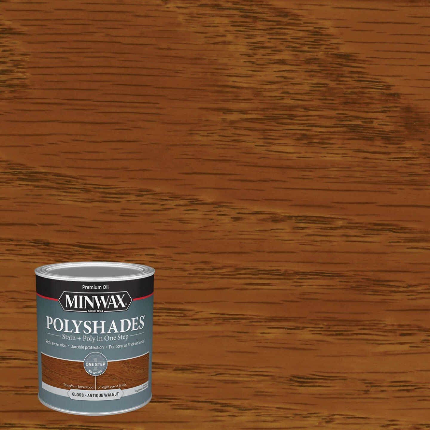 Minwax Polyshades 1 Qt. Gloss Stain & Finish Polyurethane In 1-Step, Antique Walnut Image 1