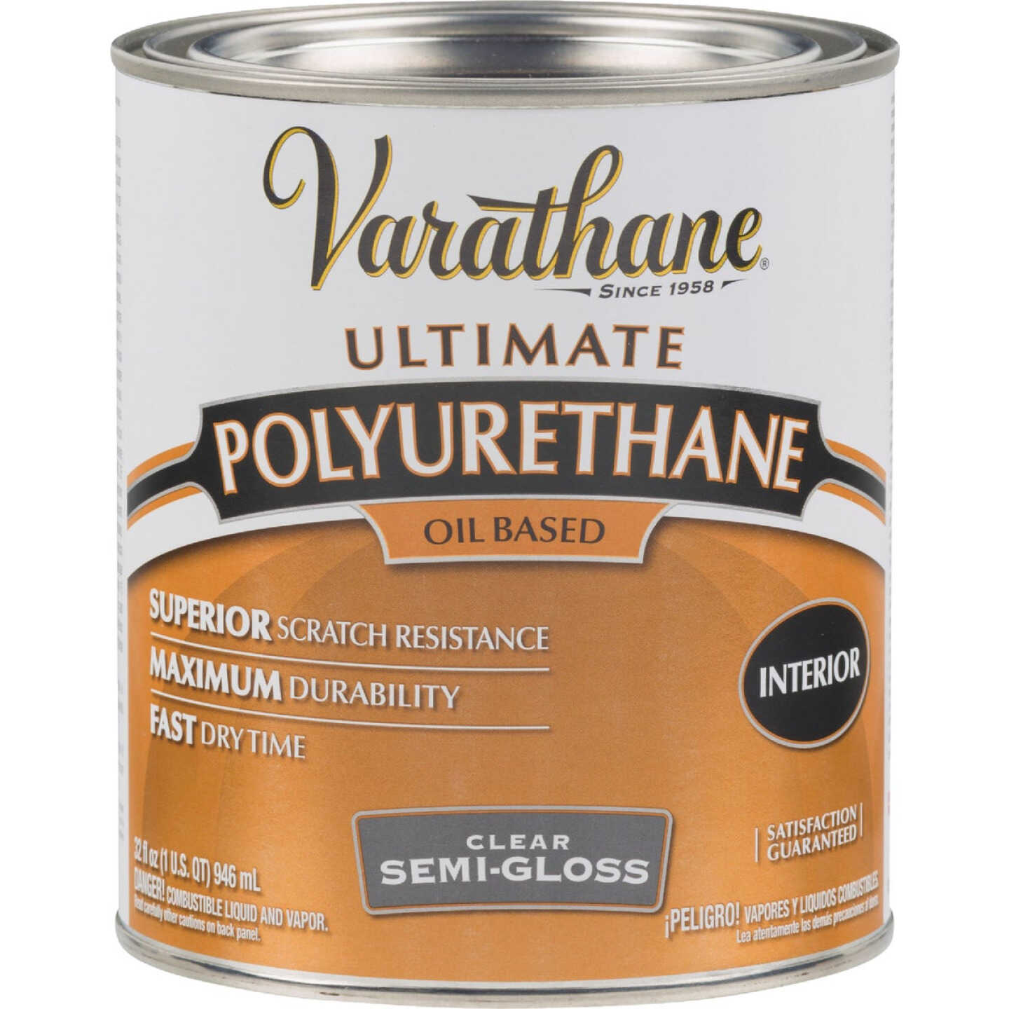 Varathane Semi-Gloss Interior Polyurethane, 1 Qt. Image 3