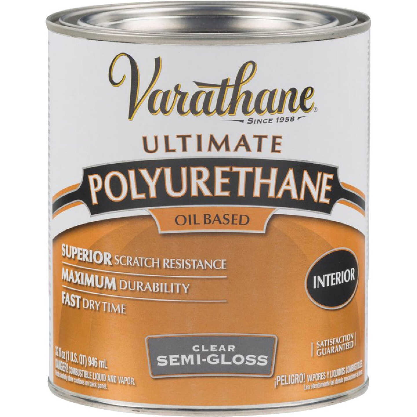 Varathane Semi-Gloss Interior Polyurethane, 1 Qt. Image 1