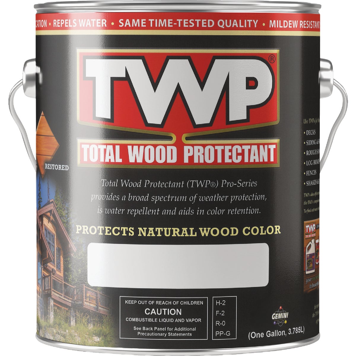 TWP 100 Pro Series Semi-Transparent Wood Protectant Deck Stain, Rustic, 1 Gal.