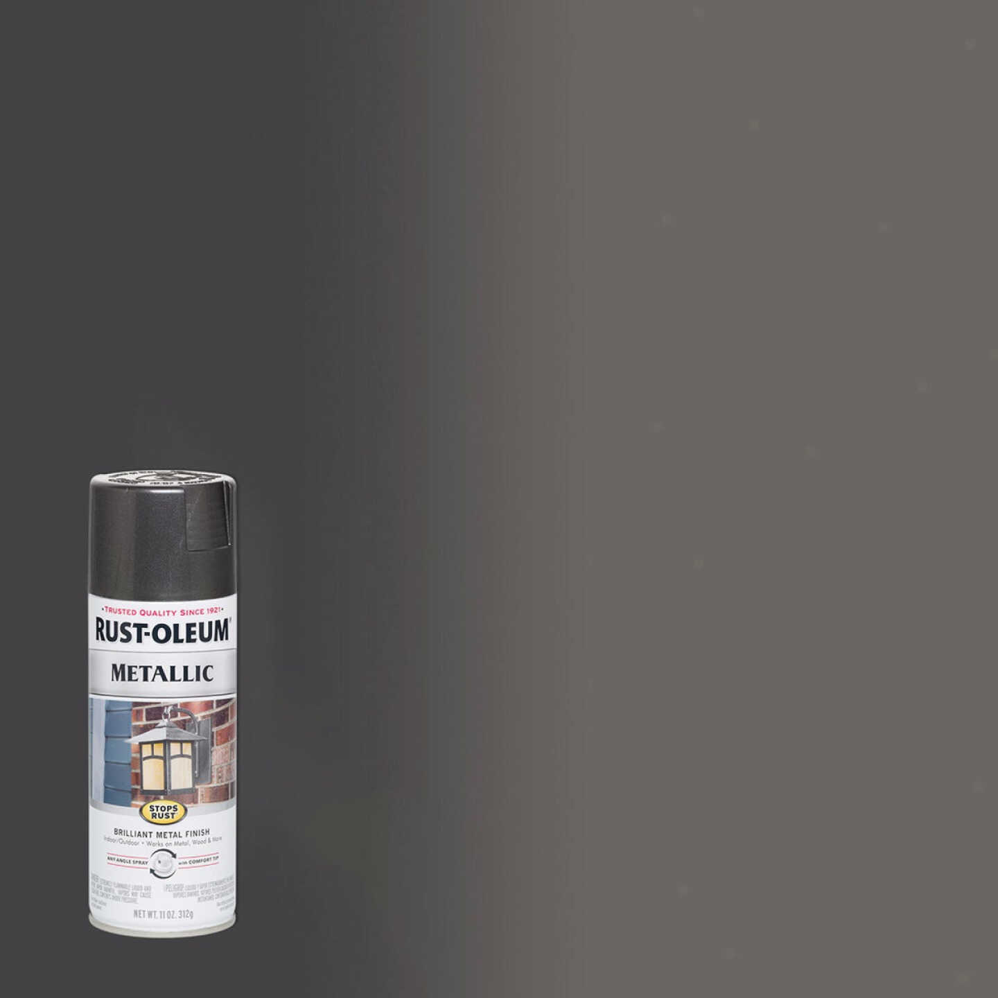 Rust-Oleum Stops Rust 11 Oz. Metallic Spray Paint, Charcoal Image 1