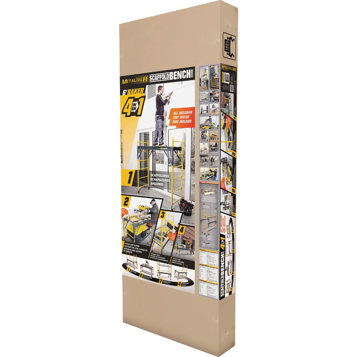 Metaltech 4-in-1 Scaffolding, Miter Saw Stand, Storage Rack & Utility Cart Image 7