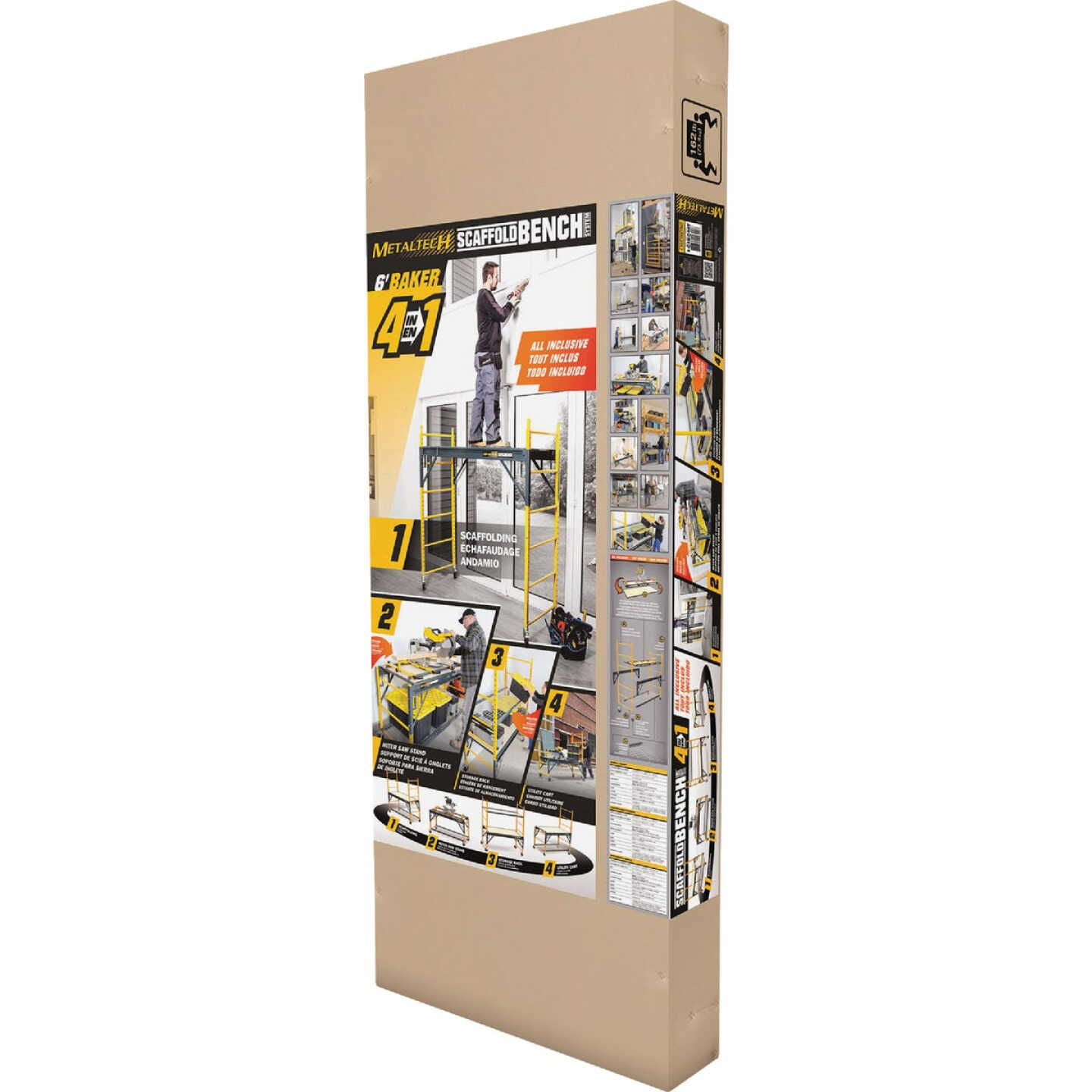 Metaltech 4-in-1 Scaffolding, Miter Saw Stand, Storage Rack & Utility Cart Image 7